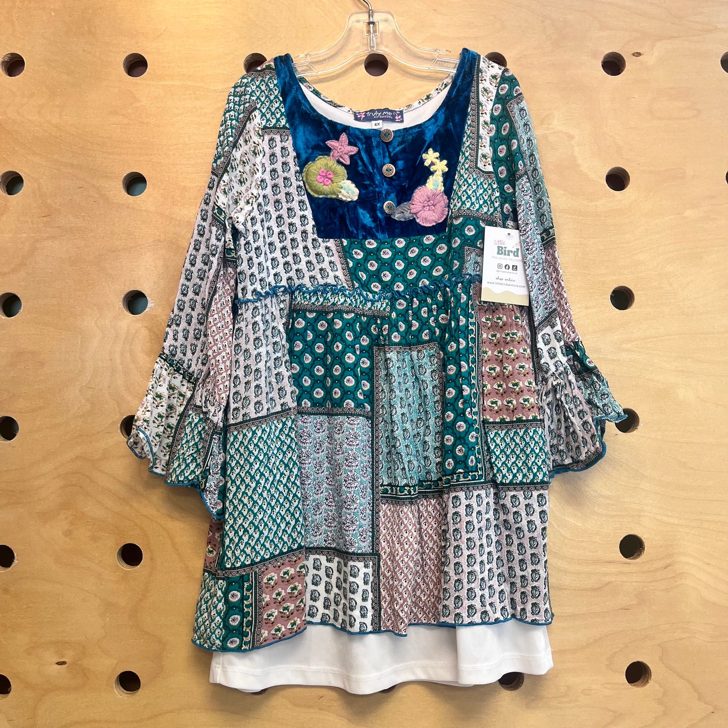 Paisley & Velour Dress