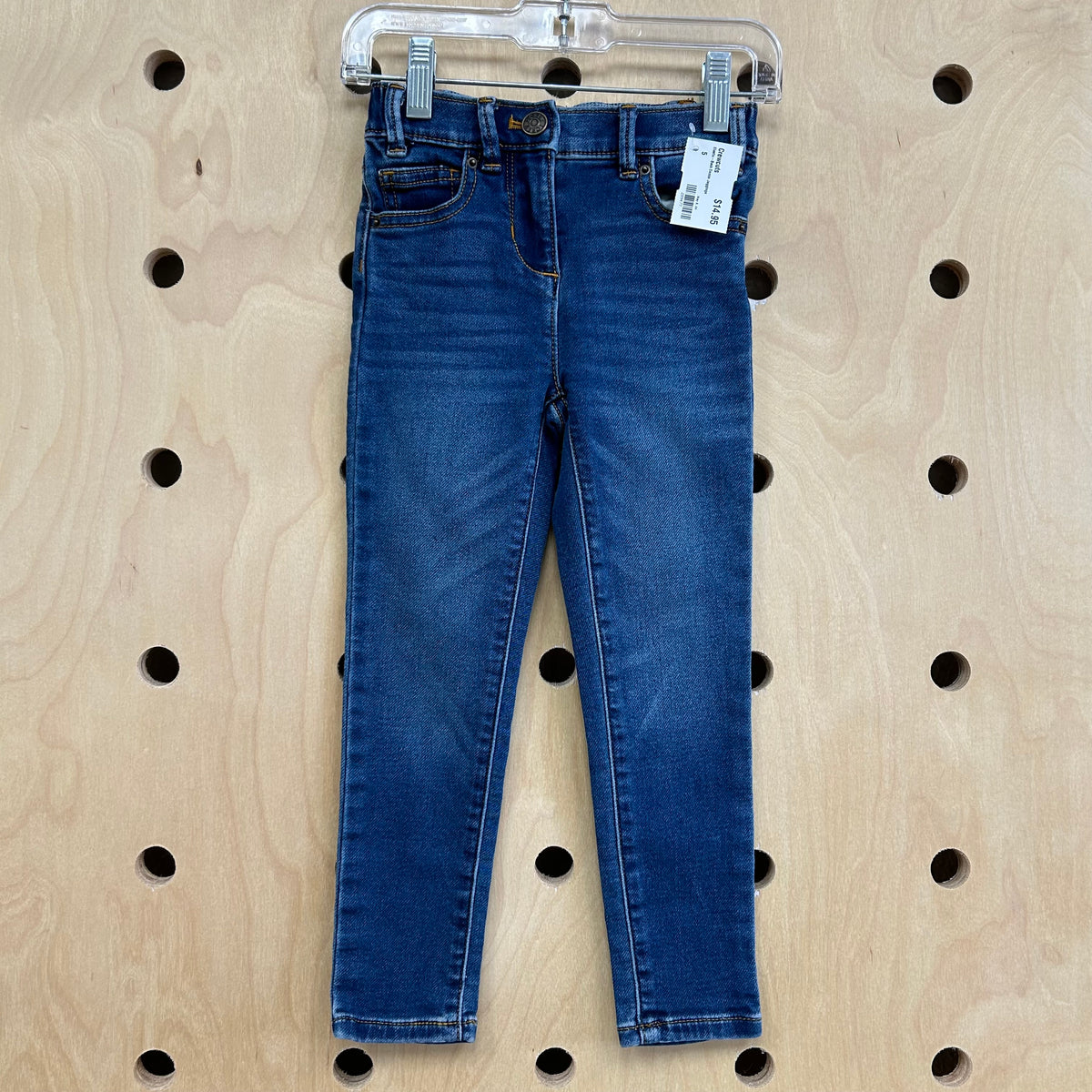 Elastic-Back Denim Jeggings