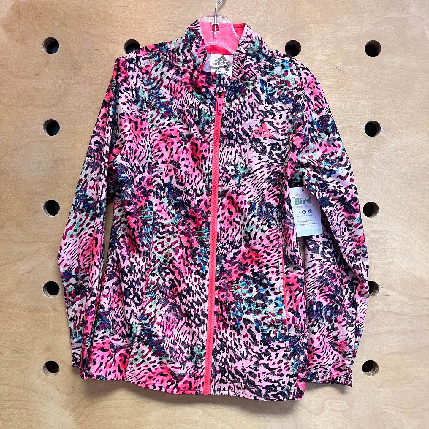 Pink Animal Print Athletic Jacket