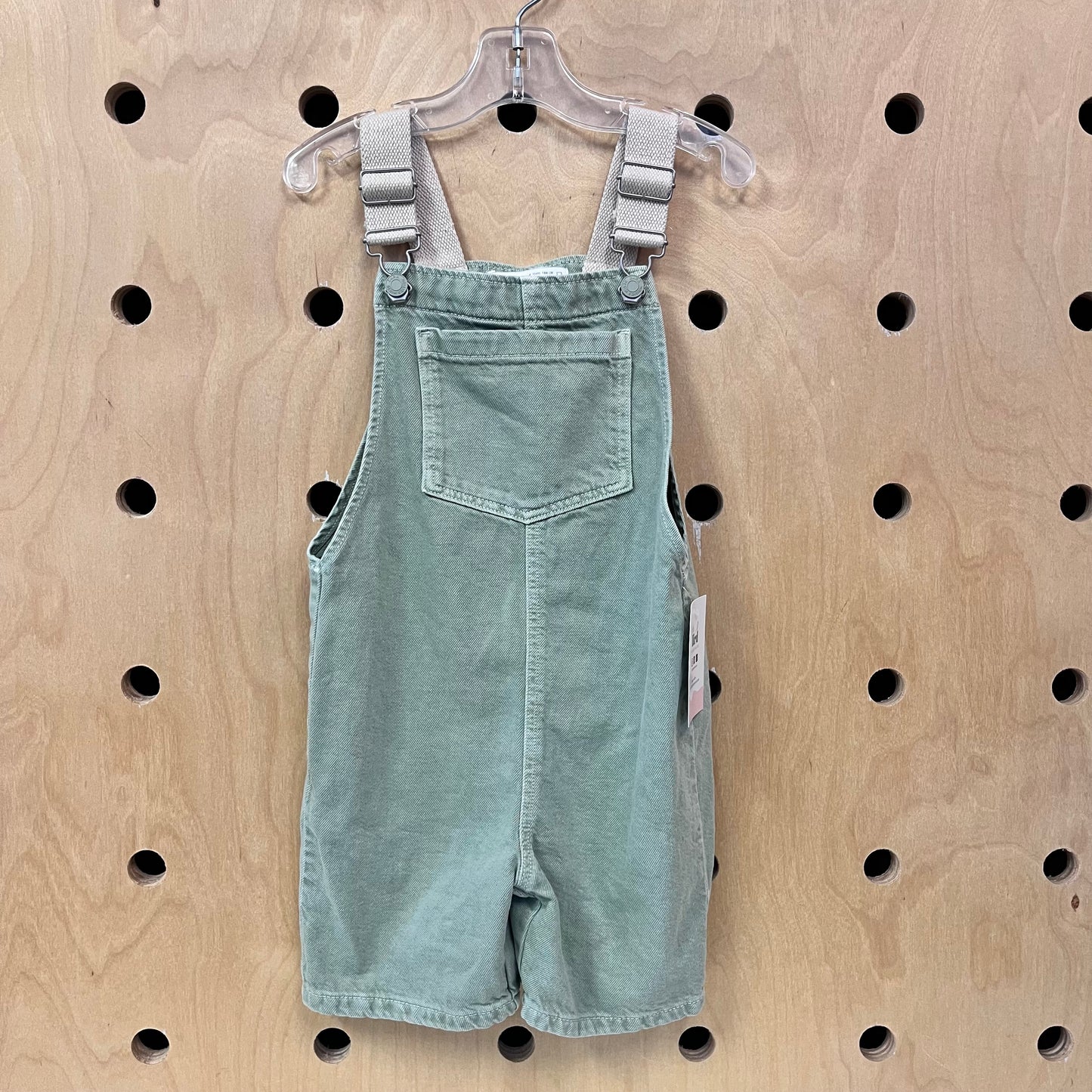 Green Denim Shortalls
