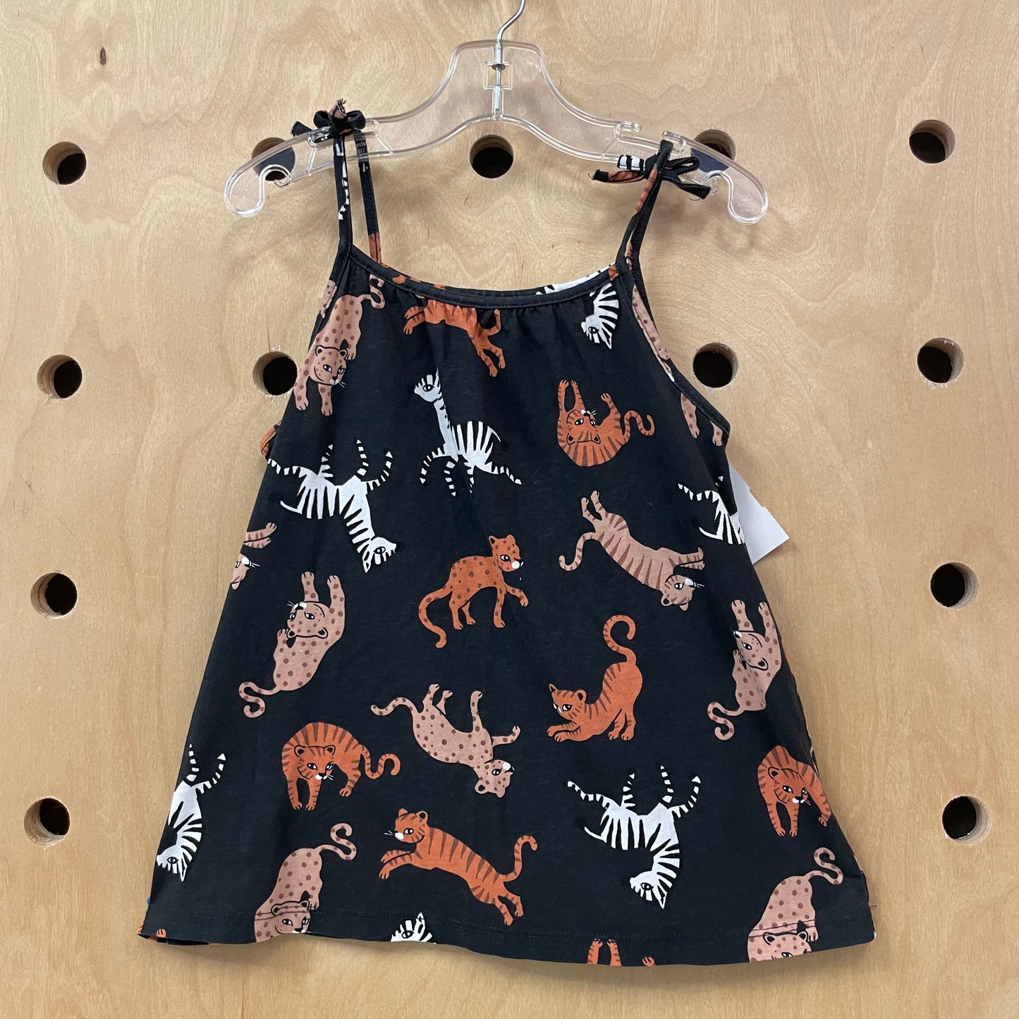 Black Safari Animals Cotton Tank