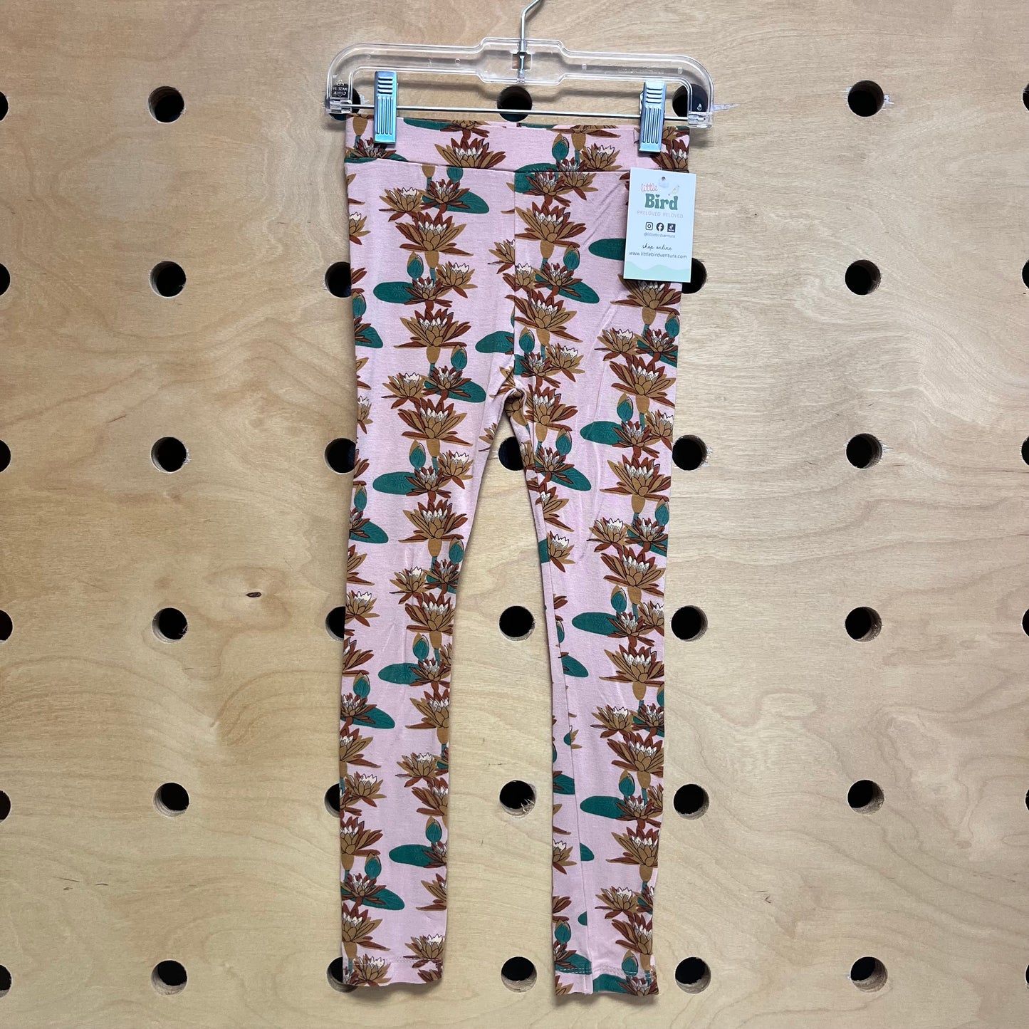 Pink Floral Bamboo Leggings