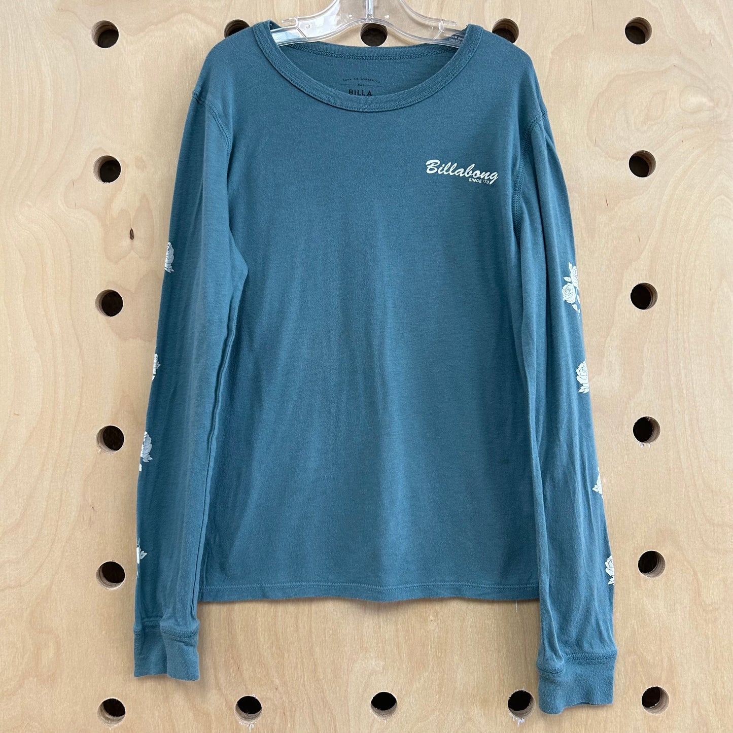 Teal Floral Sleeve Tee
