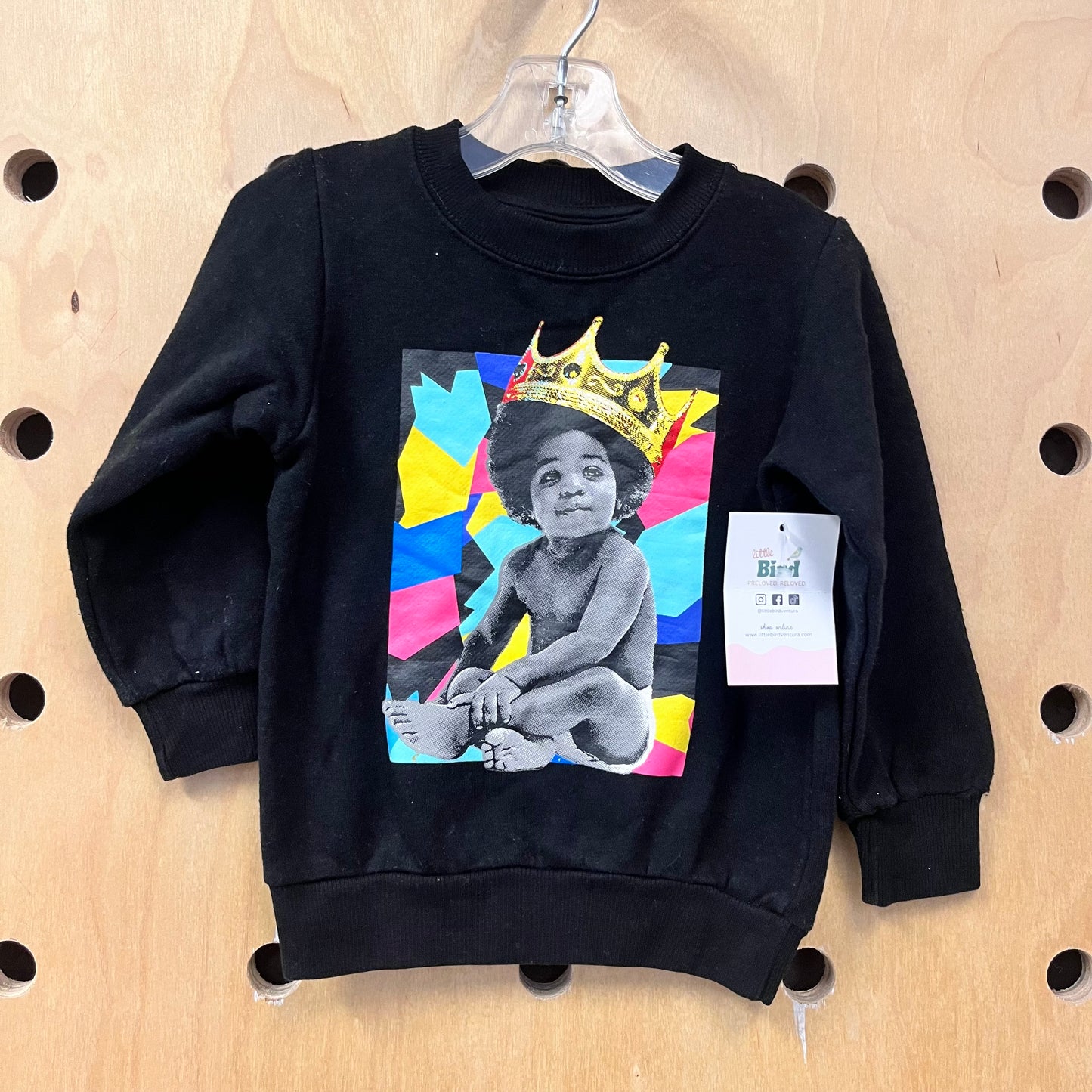 Black Biggie Smalls Crowned Tunic