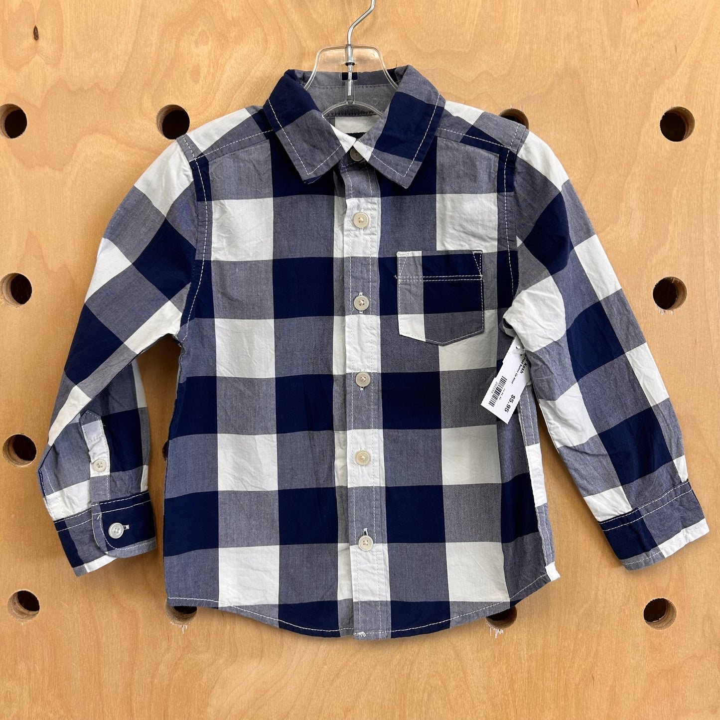 Blue Plaid Button Up Shirt