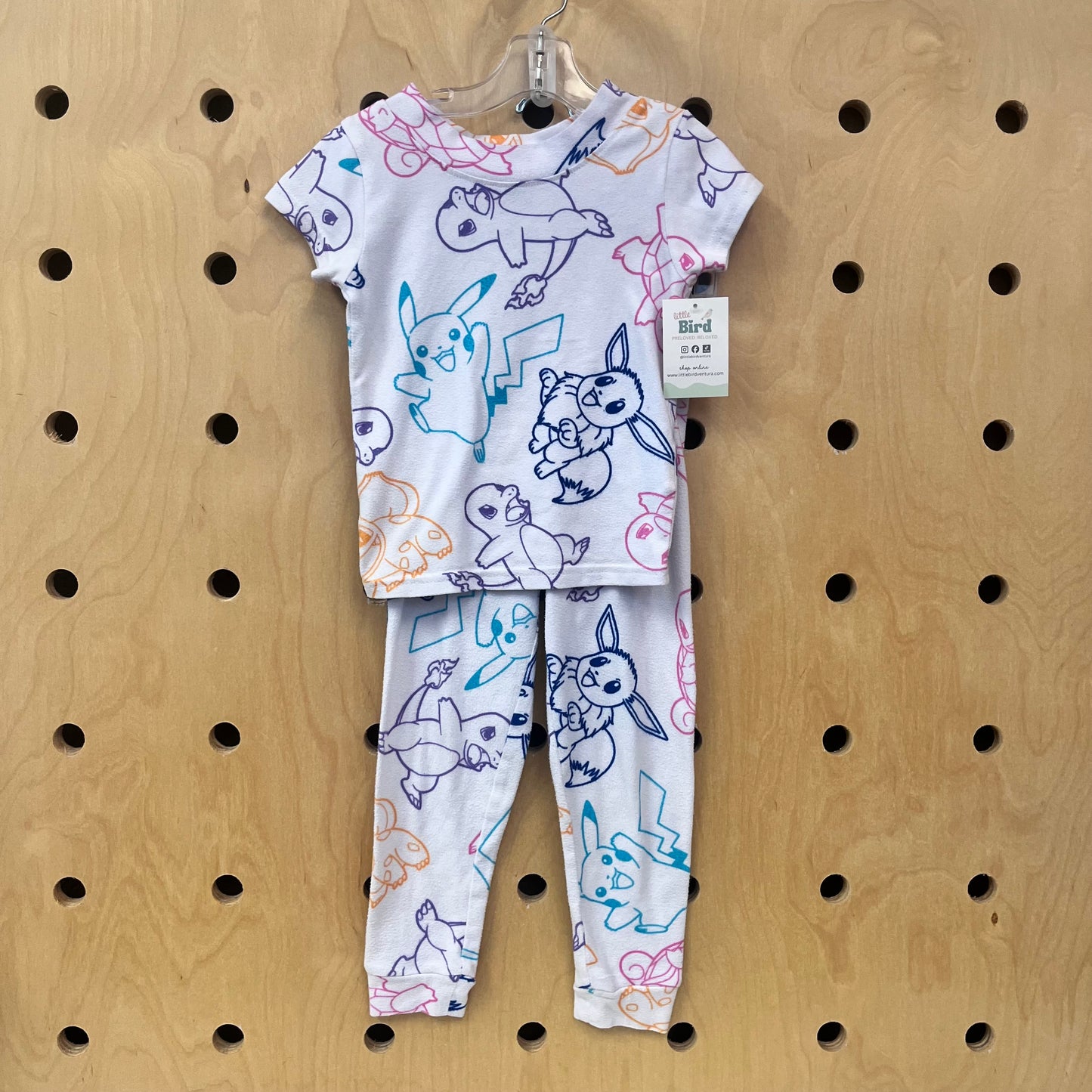 White Pokemon Fleece Pajamas