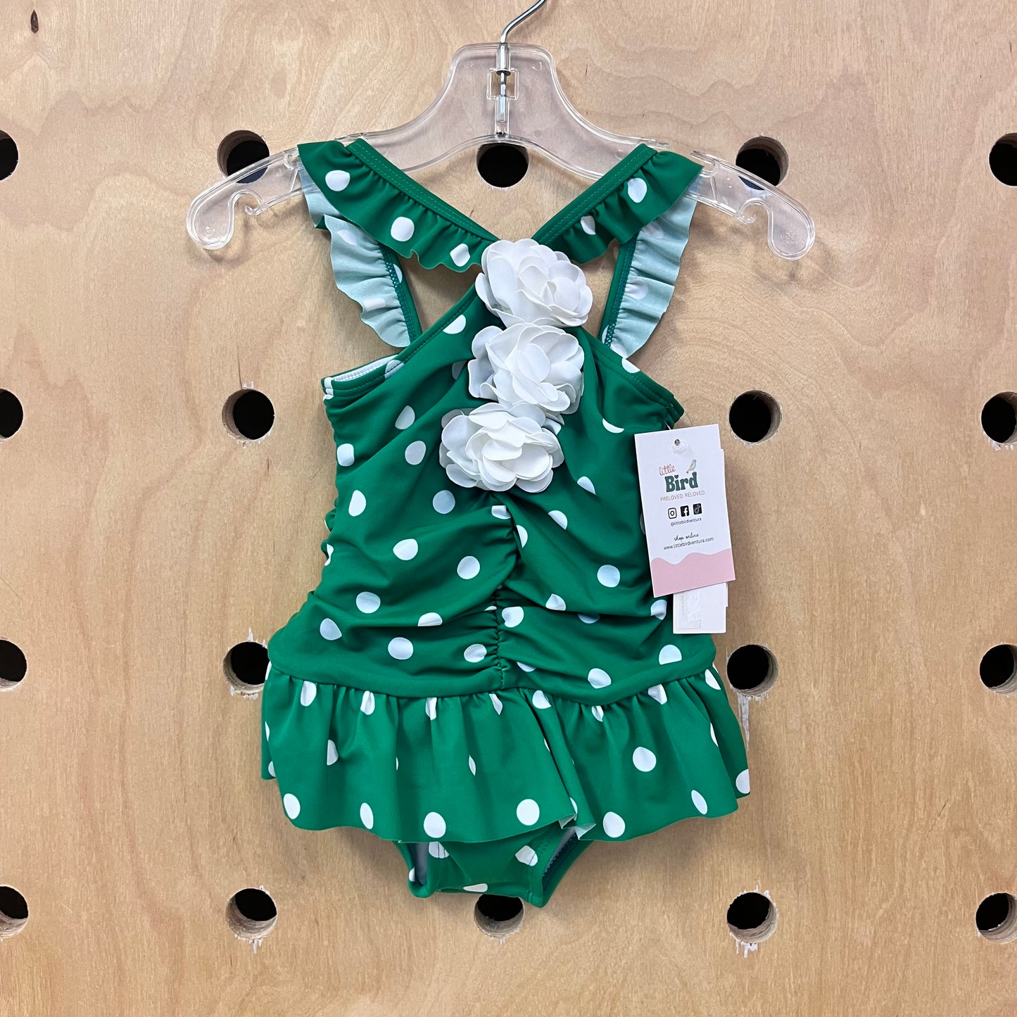Green Polka Dot Swimsuit NEW!