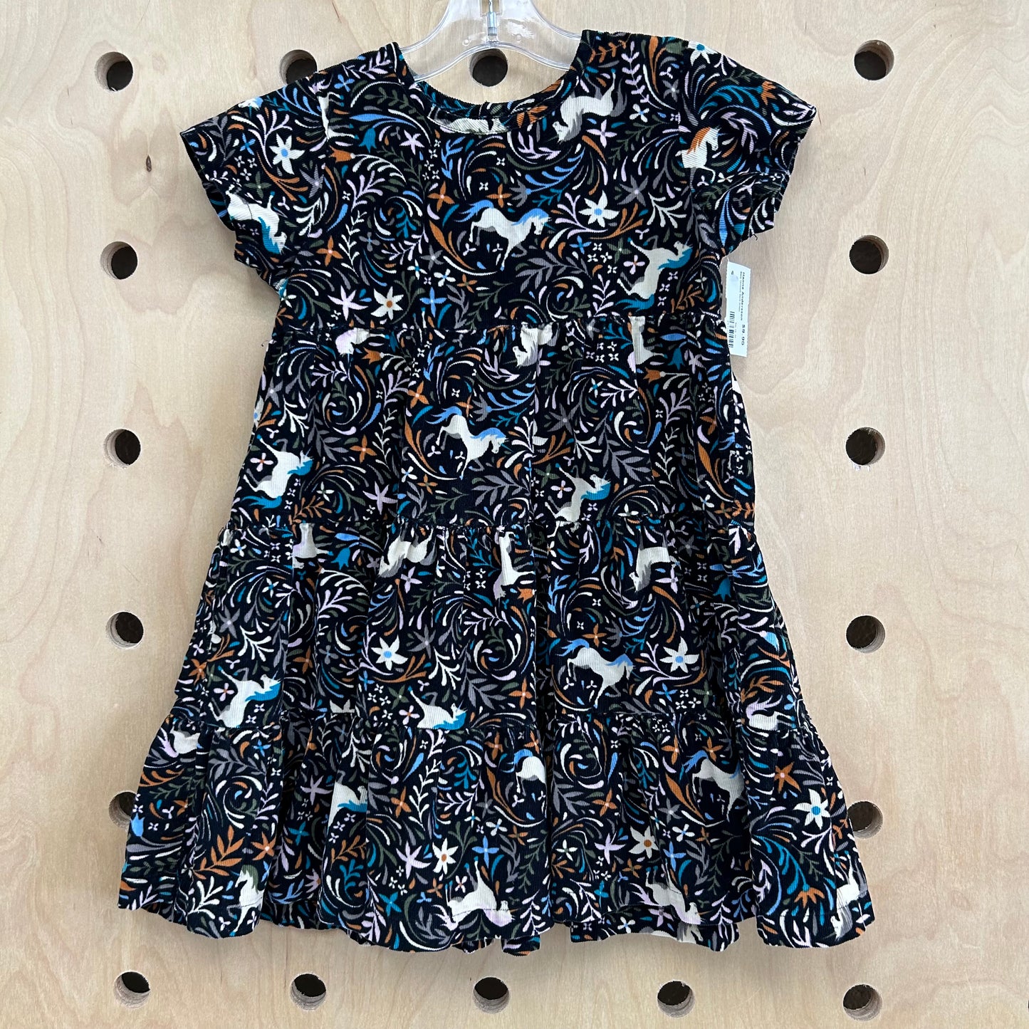 Navy Unicorn Cord Dress