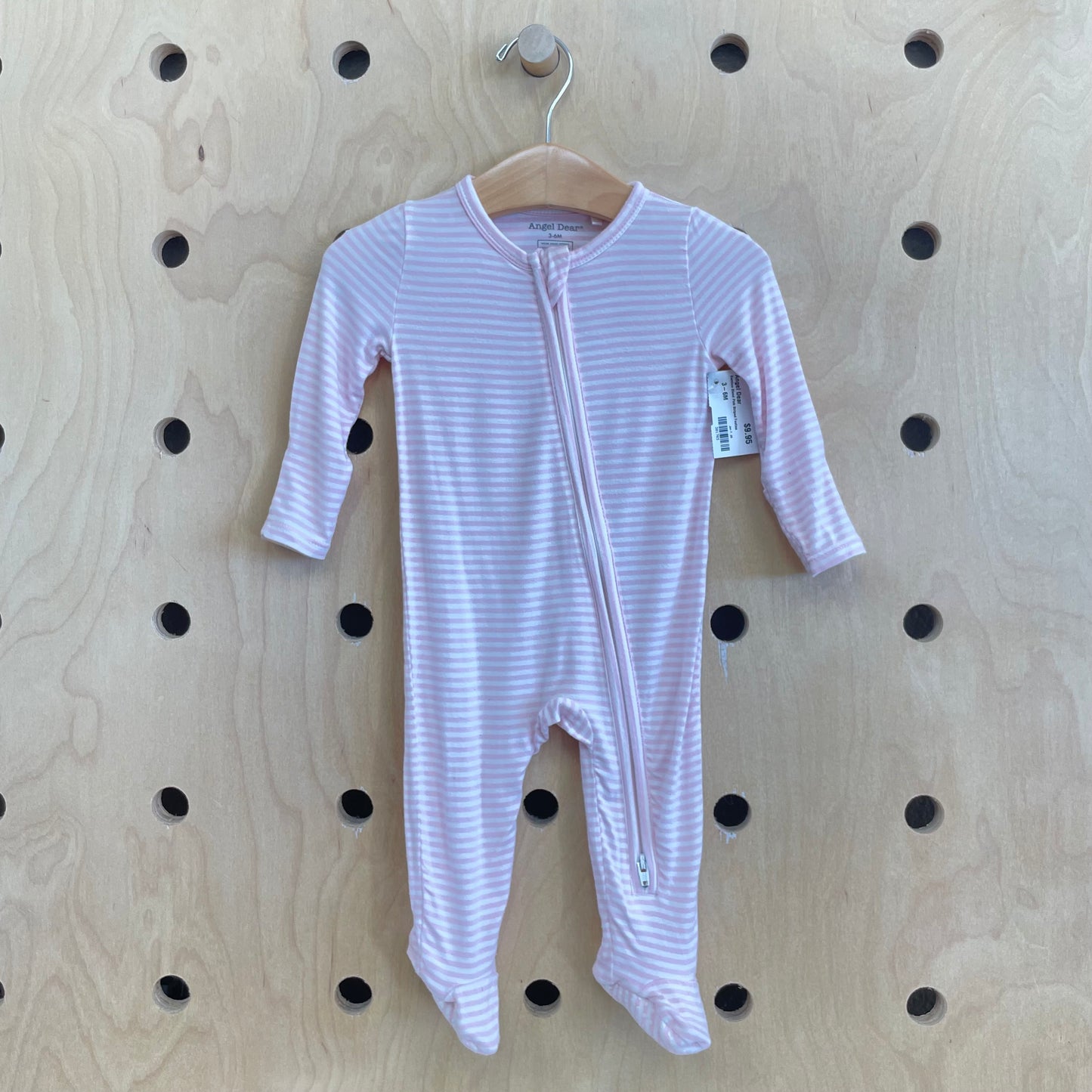 Bamboo Blend Pink Striped Footies