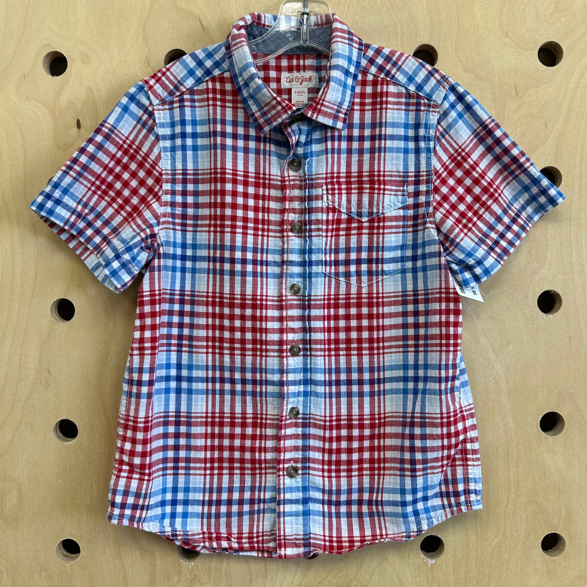 Red White & Blue Button Up