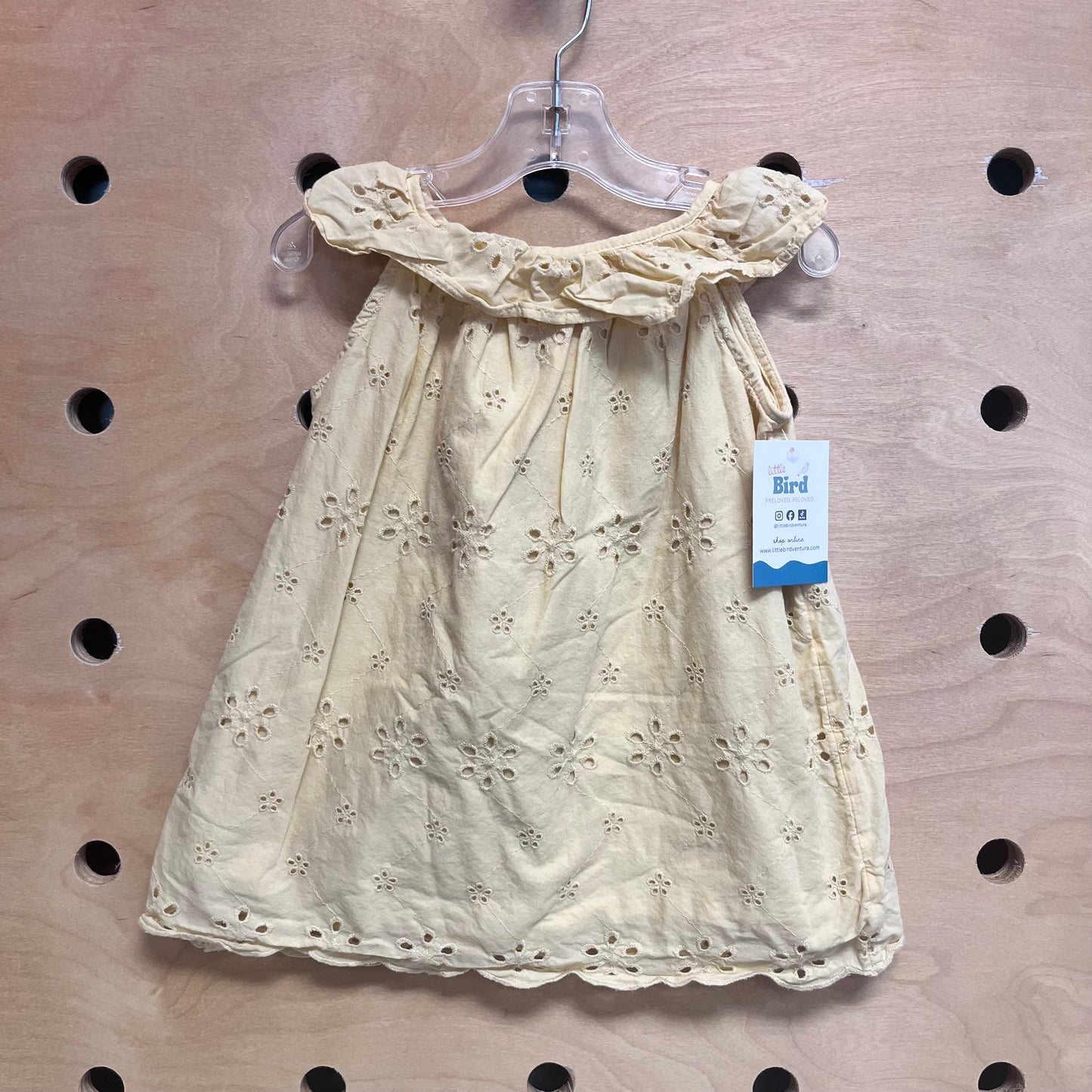Yellow Eyelet Dress
