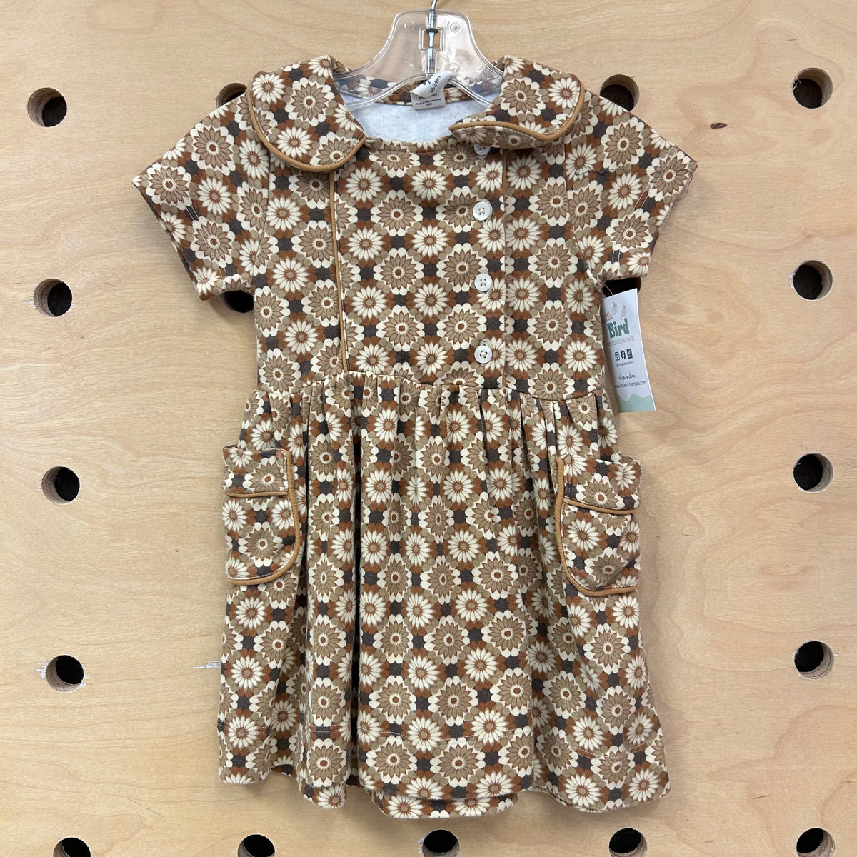 Organic Brown Floral Dress