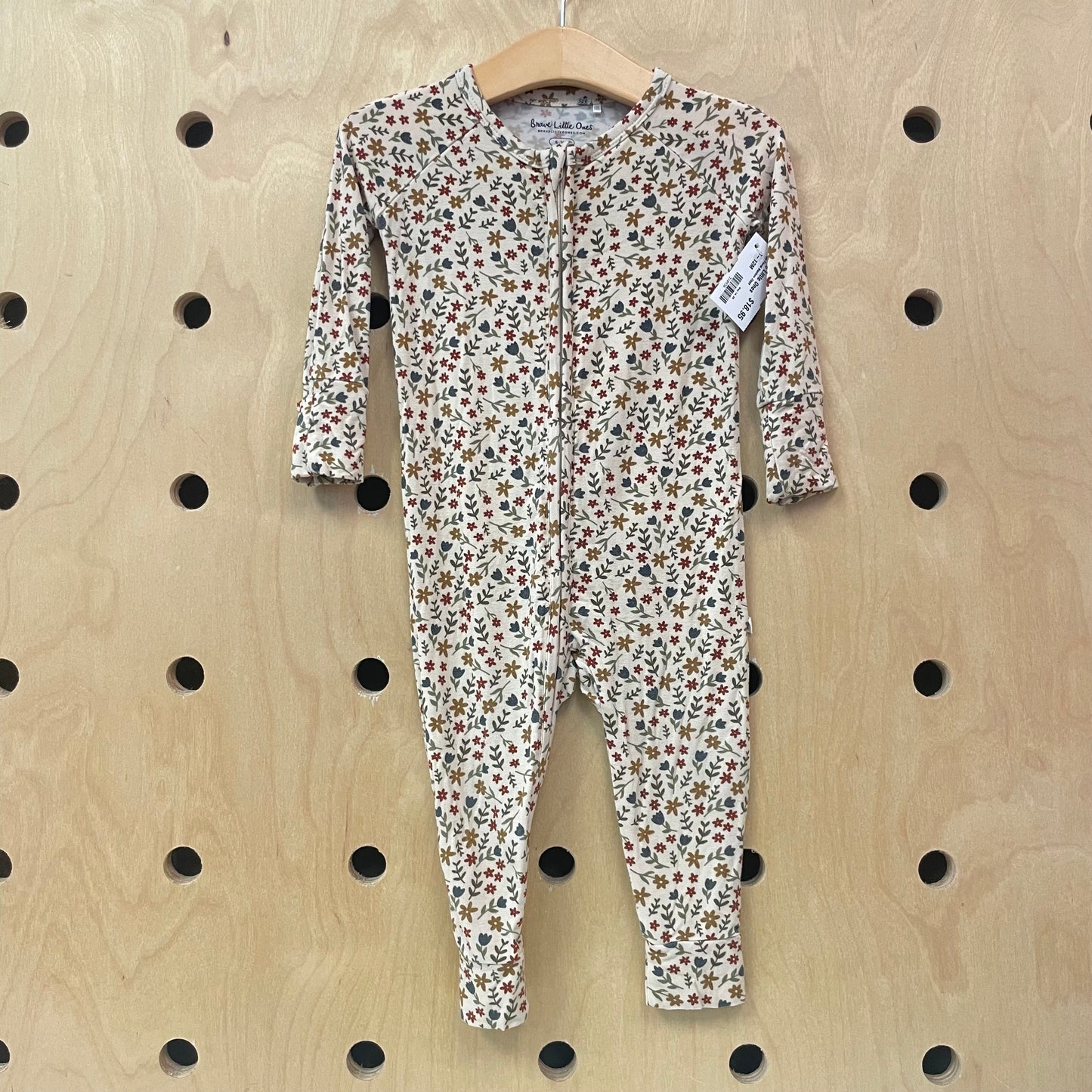 Beige Floral Bamboo Zippy