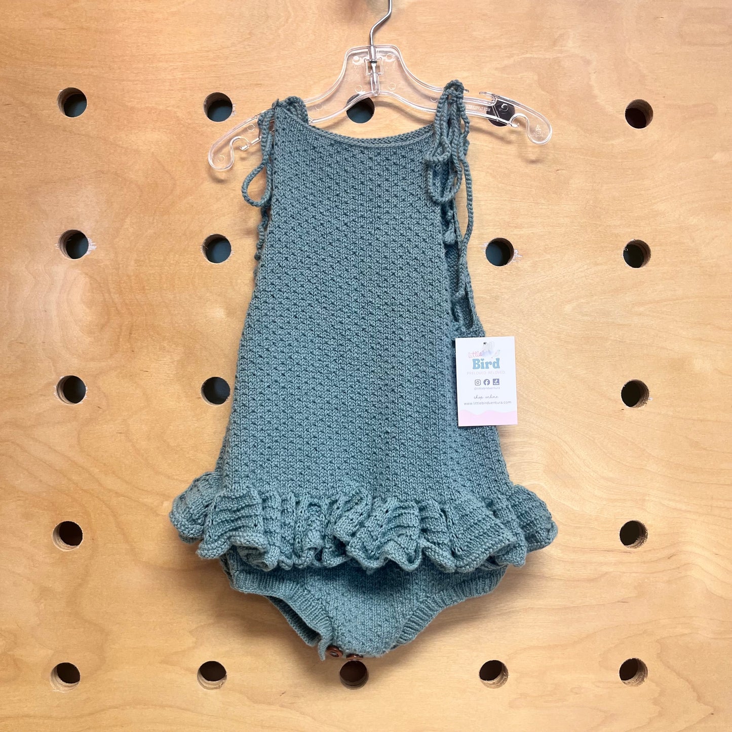 Teal Knit Romper