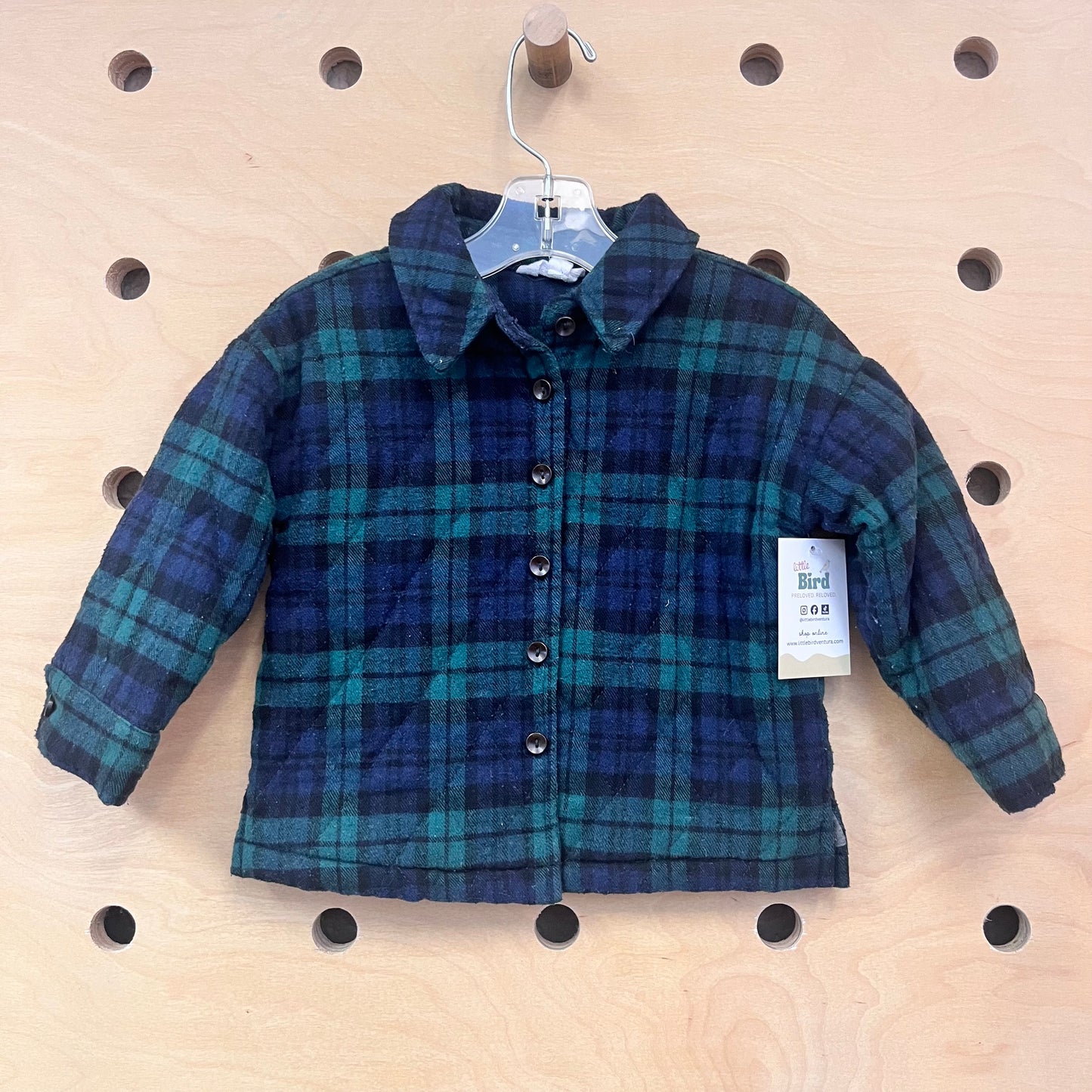 Green & Blue Flannel Shacket