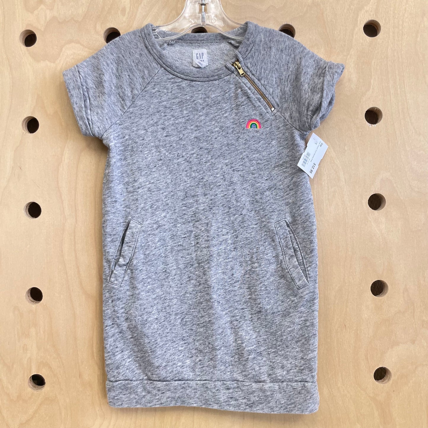 Grey French Terry Rainbow Dress