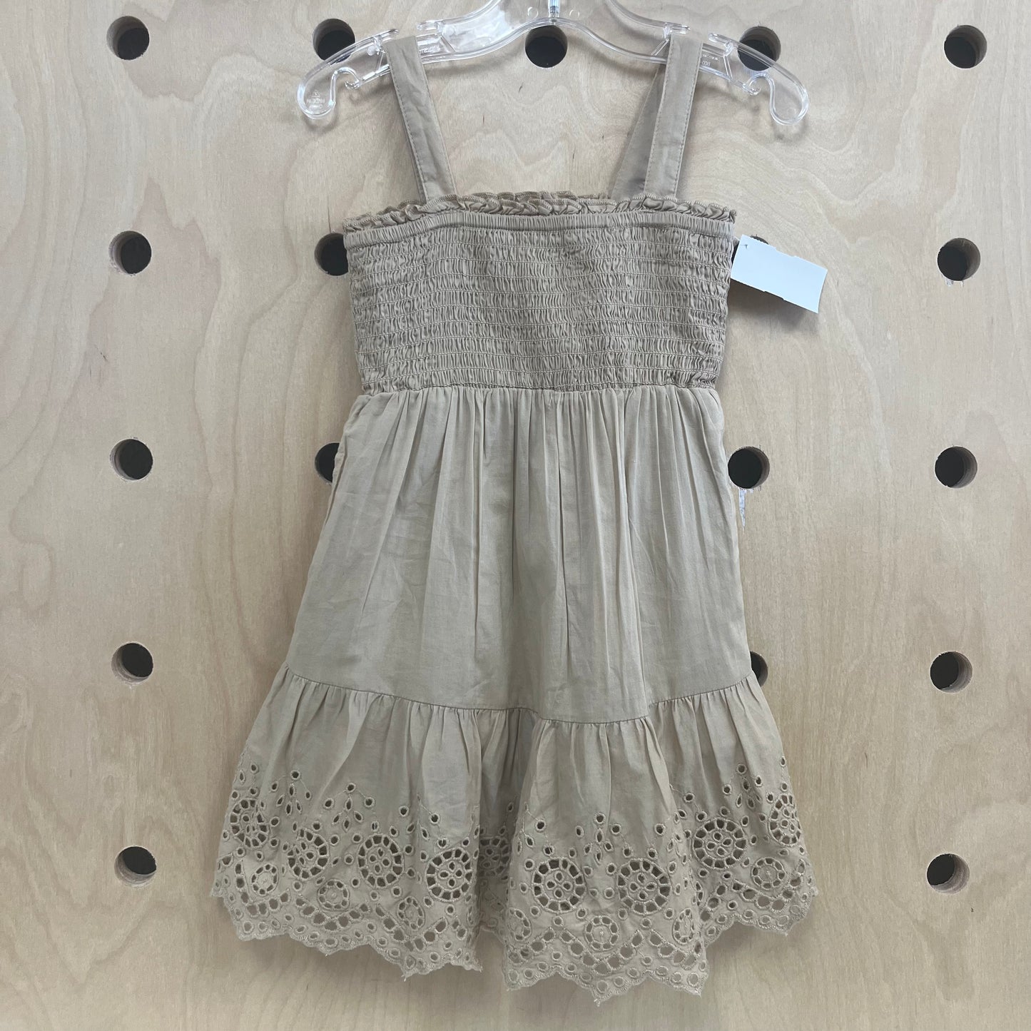 Tan Eyelet Dress