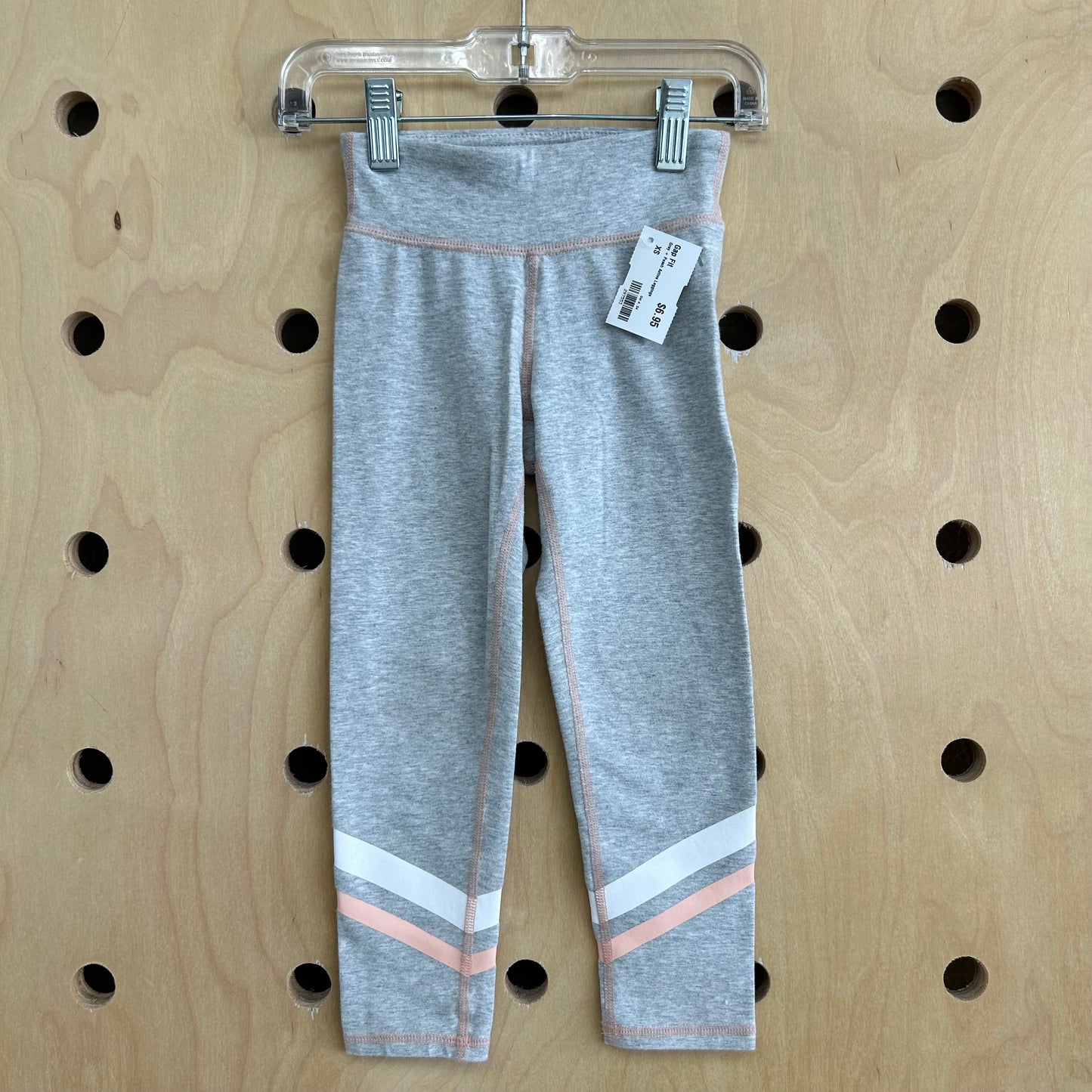 Grey + Peach Active Leggings
