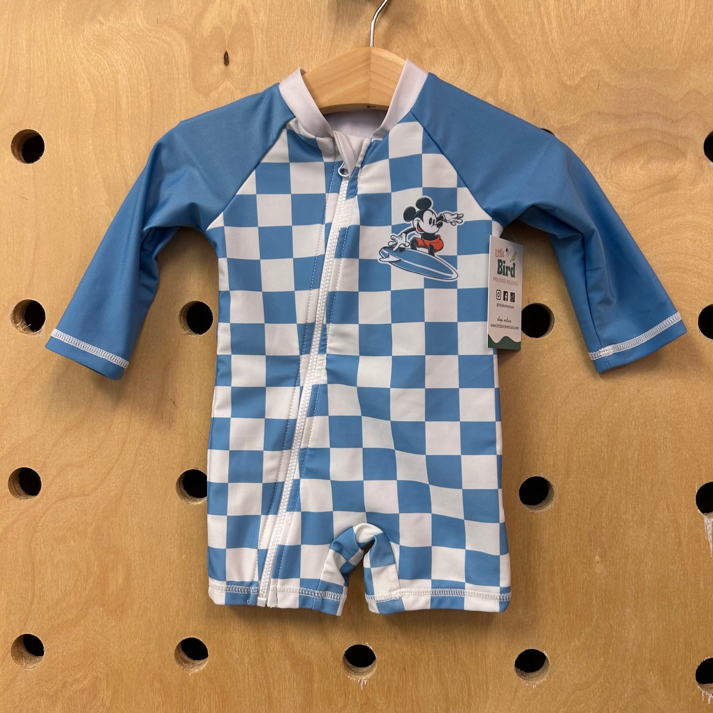 Blue Checkered Mickey Swimsuit