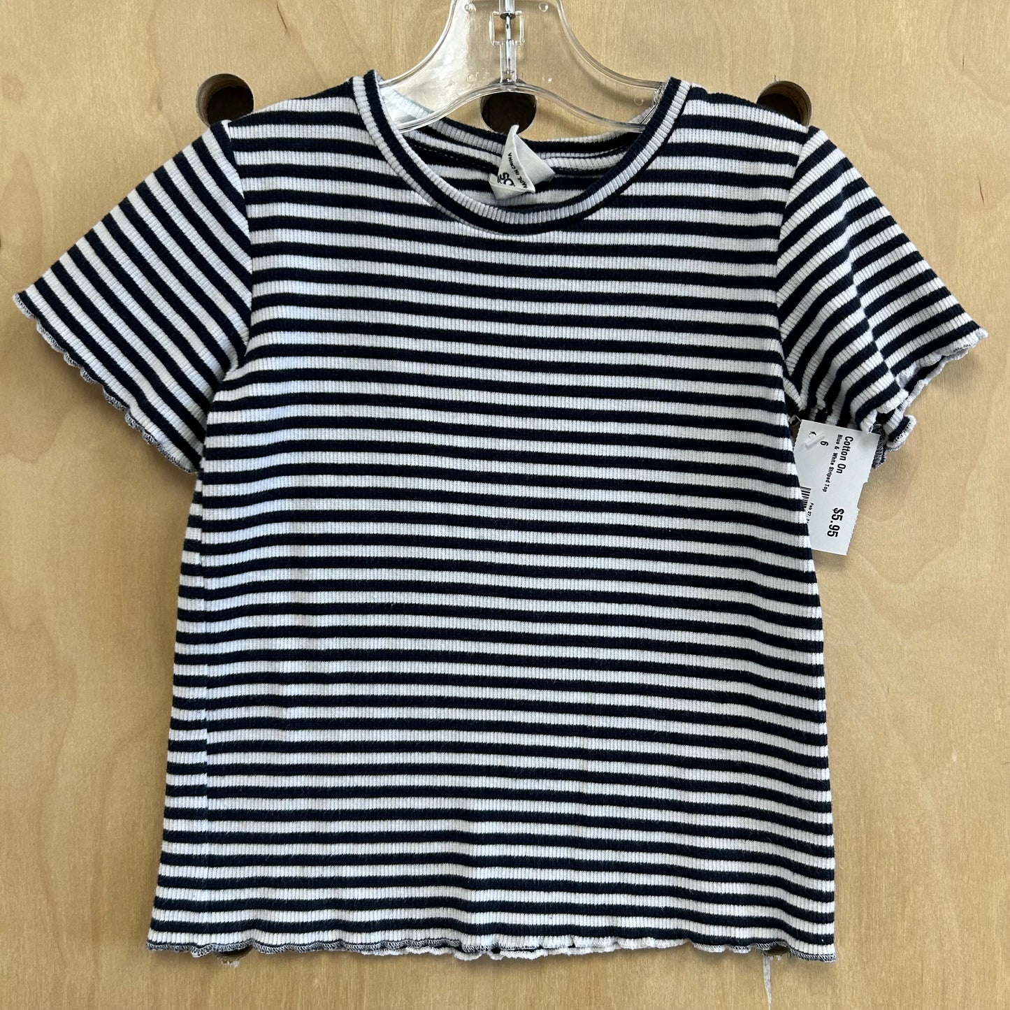 Blue & White Striped Top