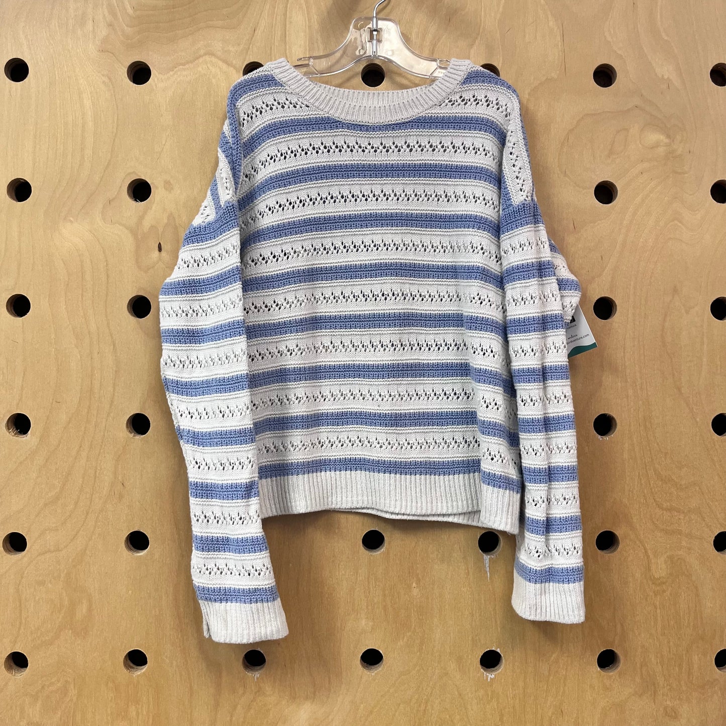 Cream + Blue Lacey Knit Sweater