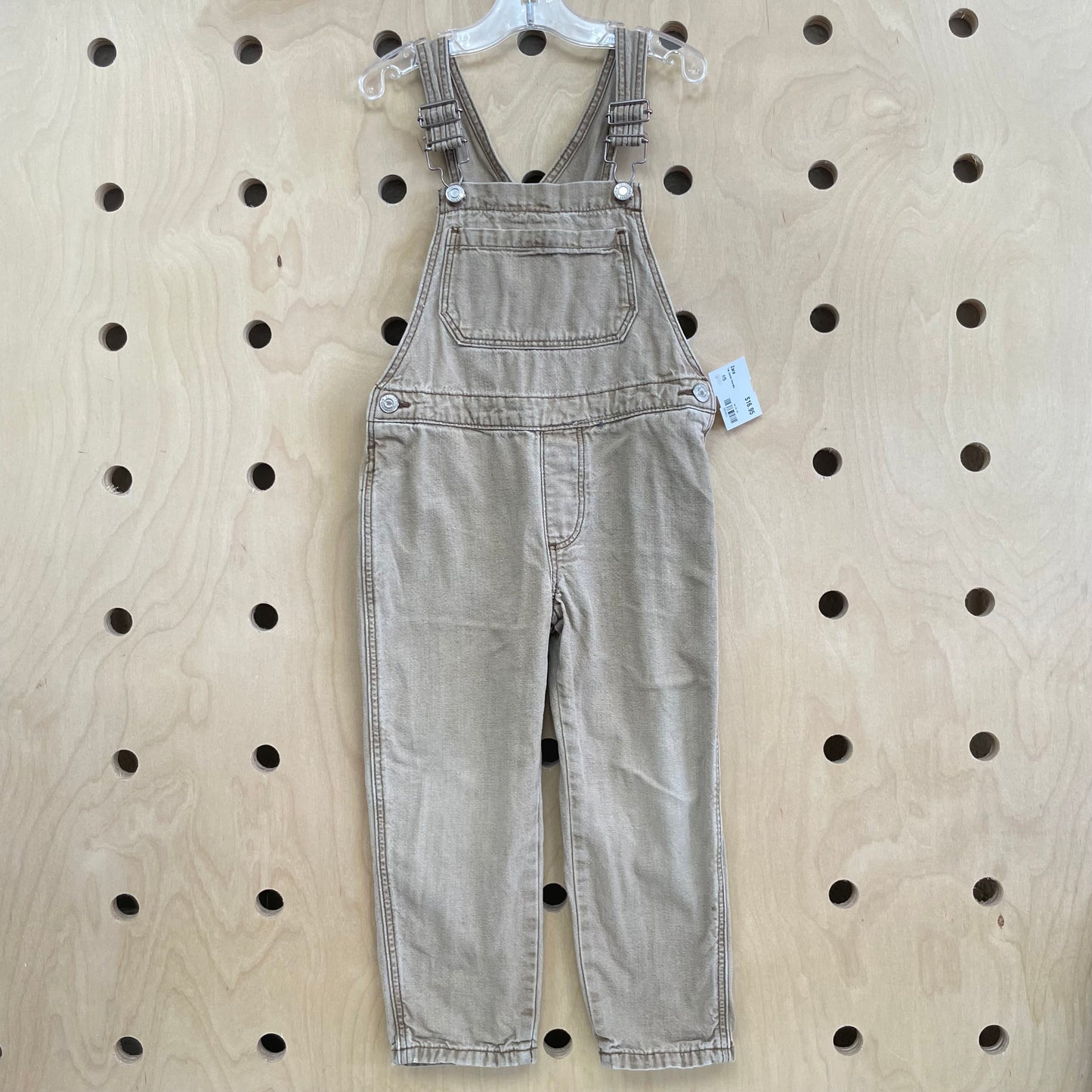 Tan Denim Overalls