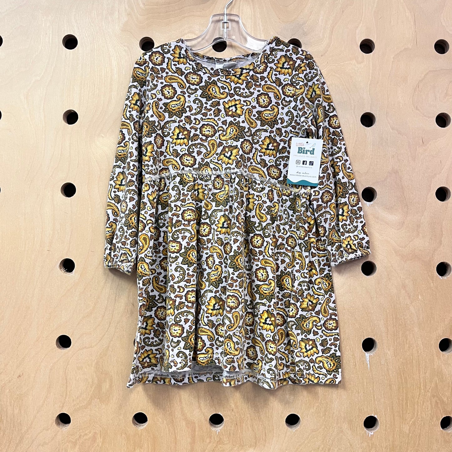 Mustard Paisley Dress
