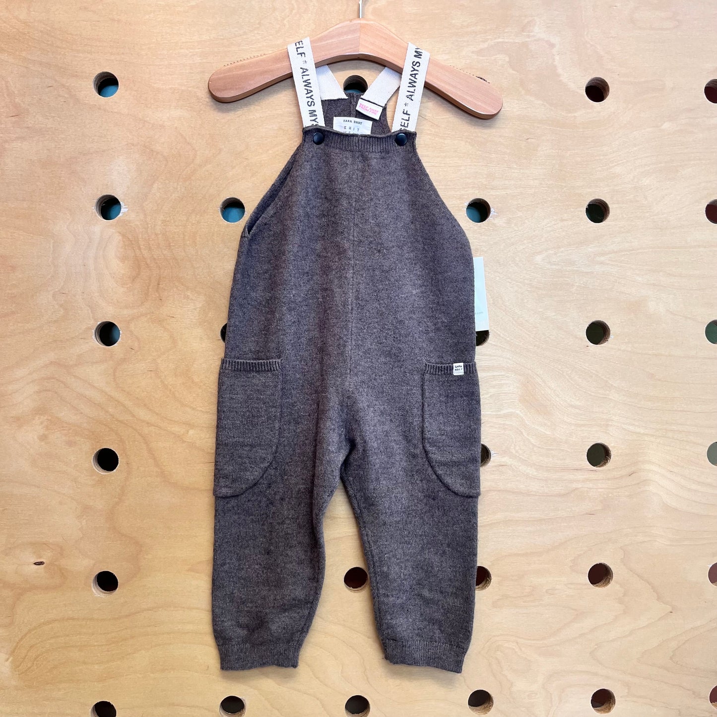 Knit & Webbing Strap Romper