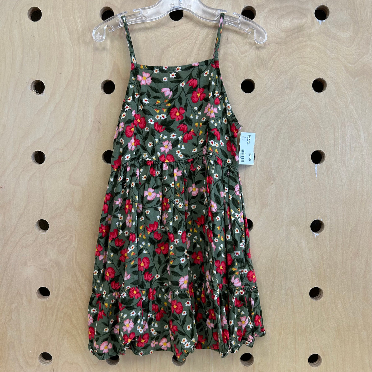 Olive Floral Dress