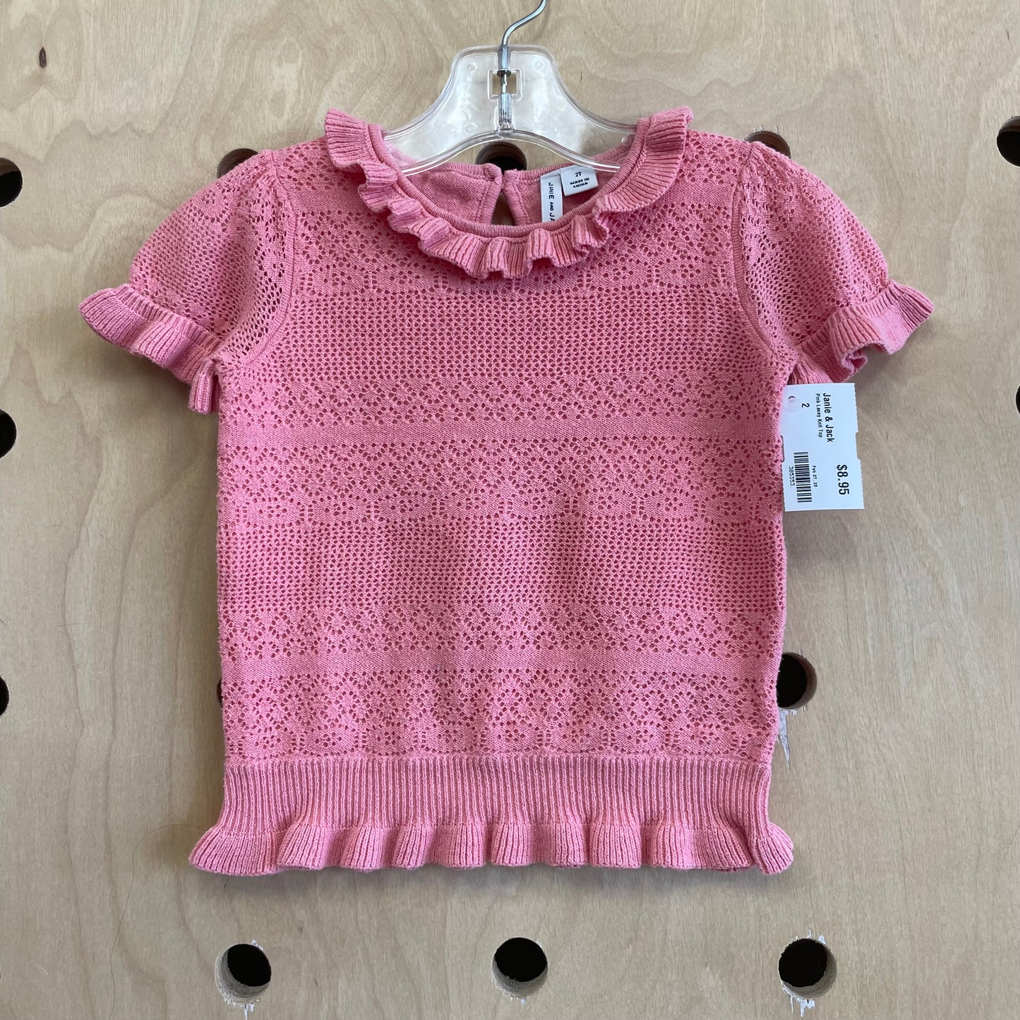 Pink Lacey Knit Top