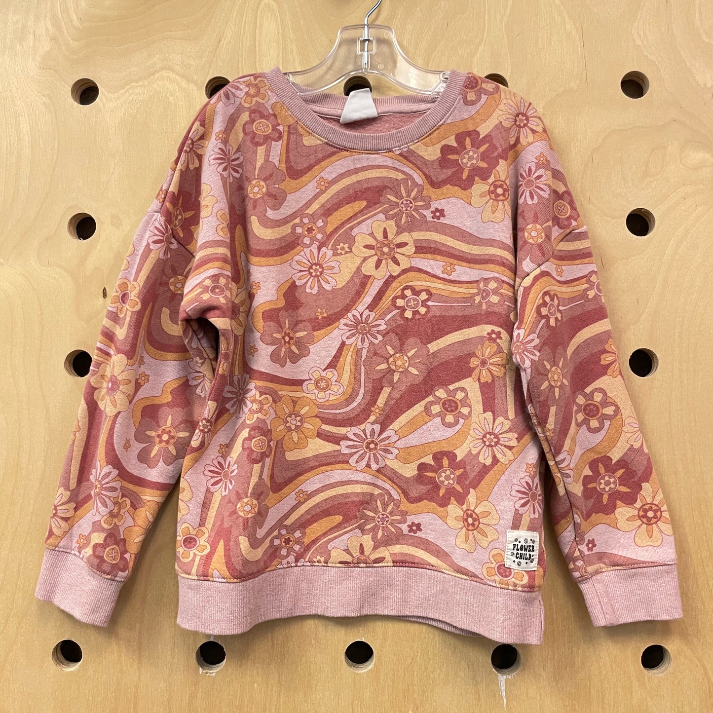 Pink Floral Crewneck Sweatshirt