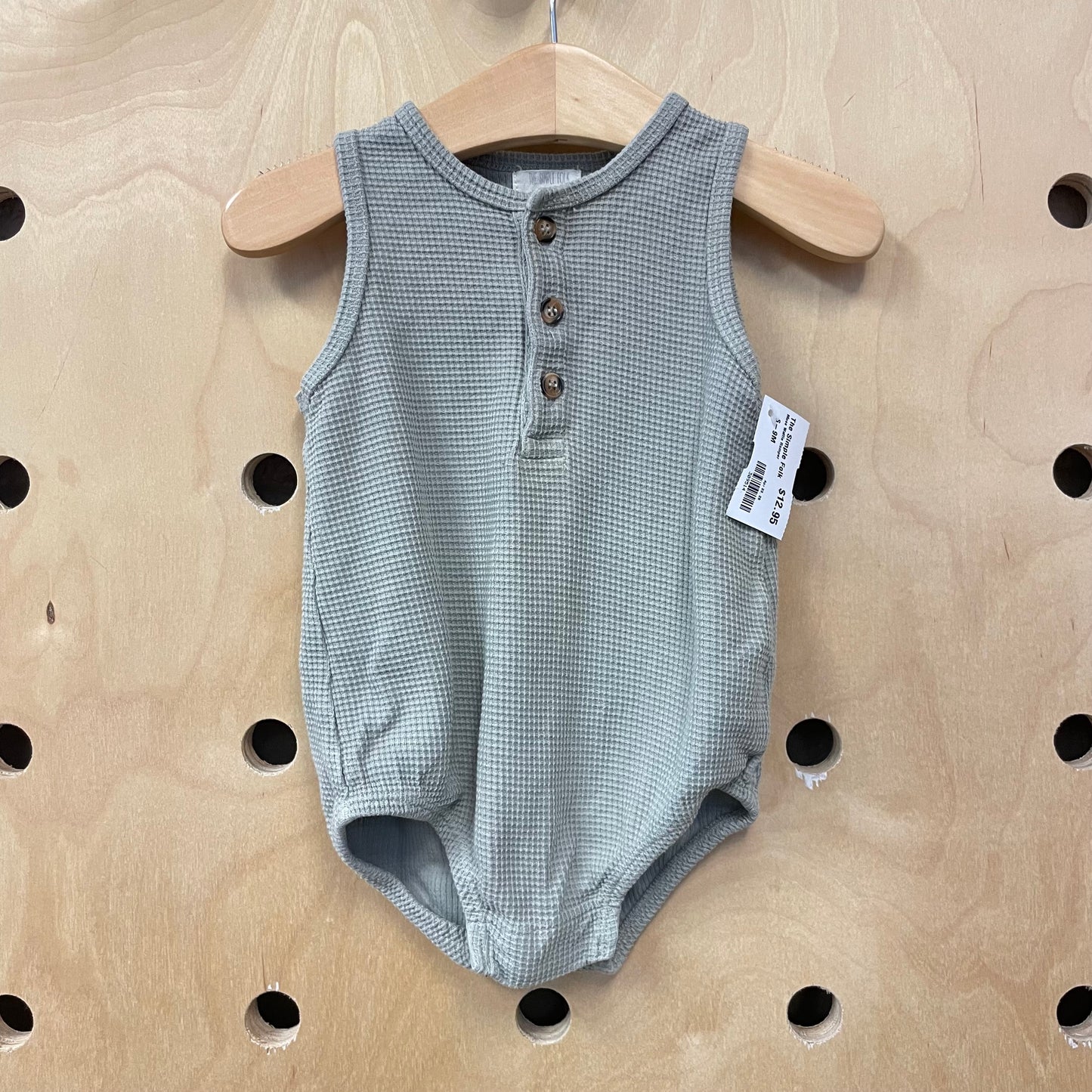 Moss Waffle Romper