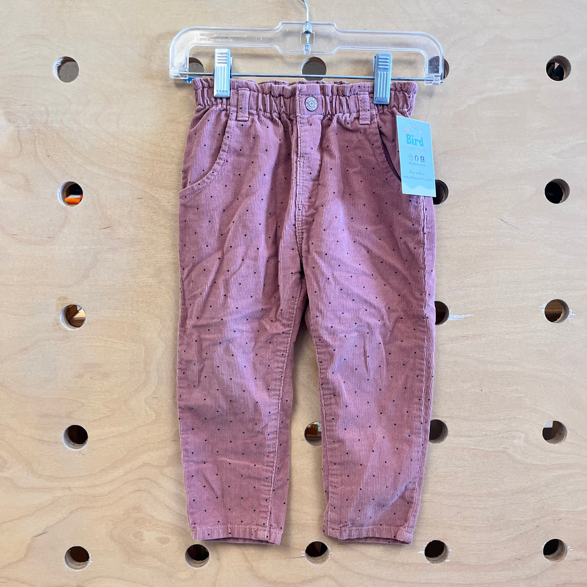 Dusty Pink Polka Dot Pants