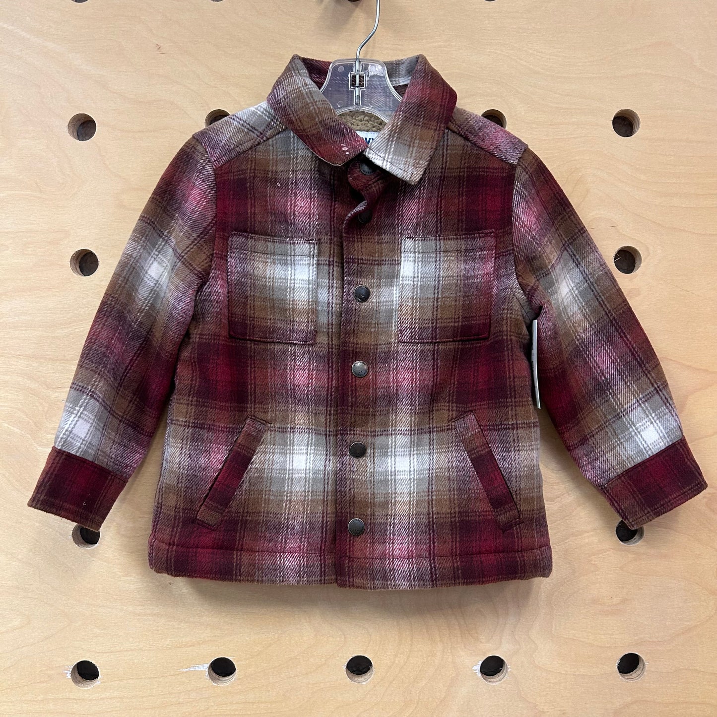 Sherpa-Lined Flannel Shacket