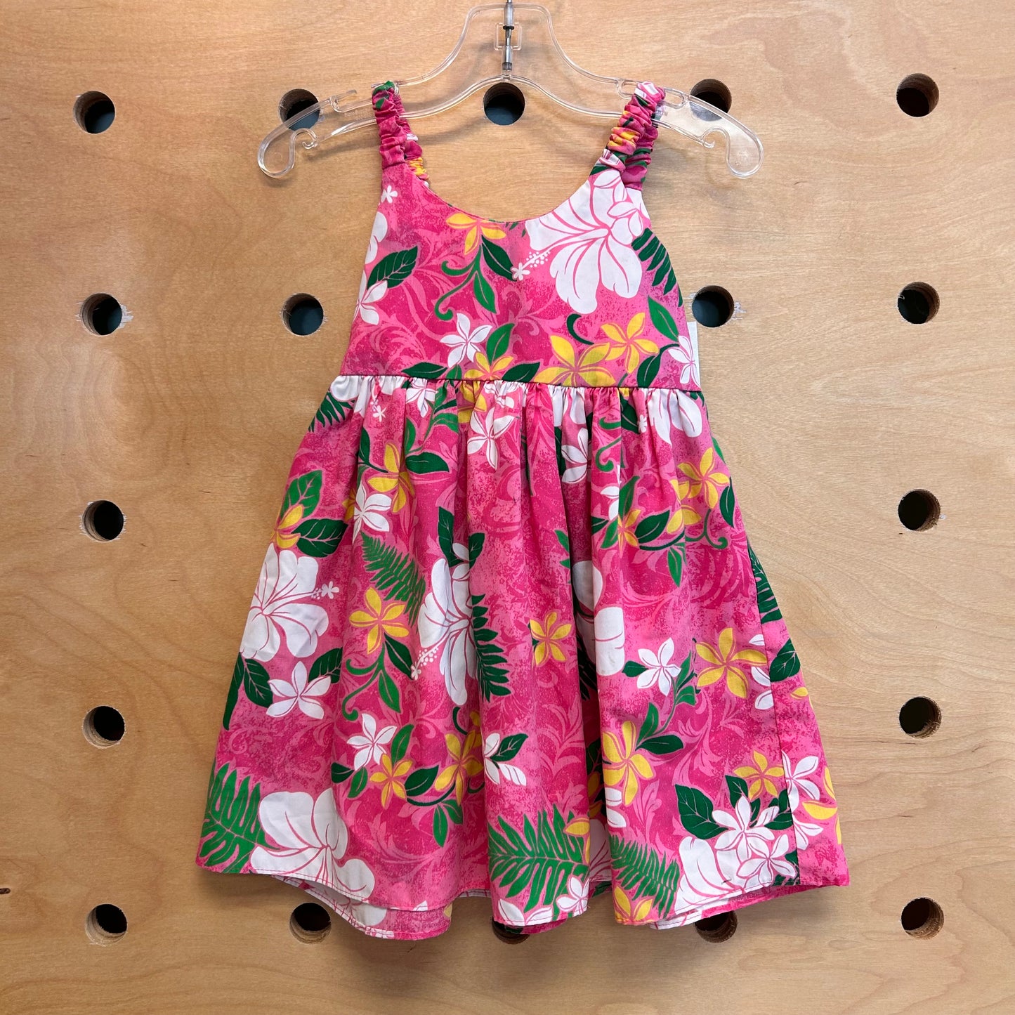 Pink Tropical Floral Dress