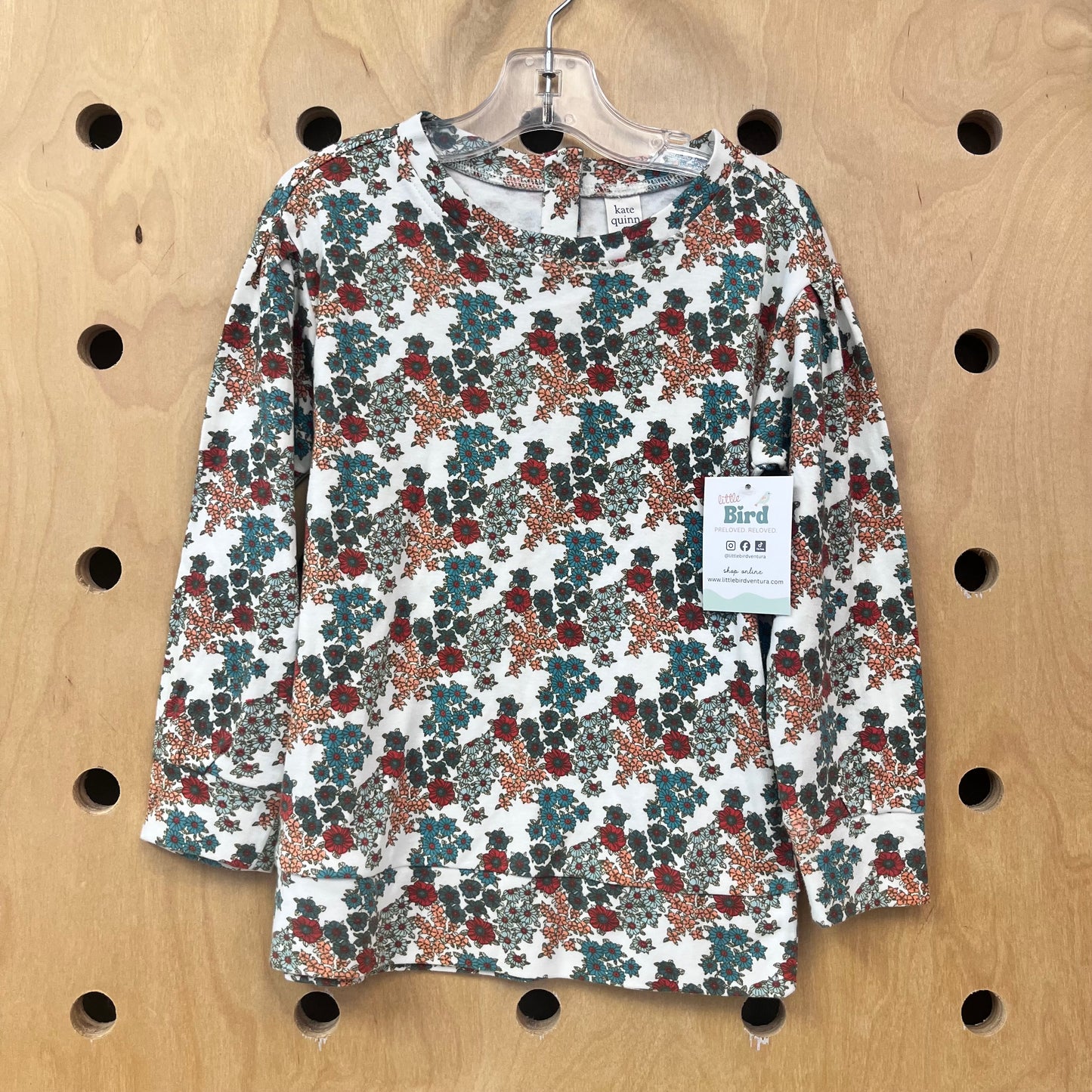 Organic White Floral Top