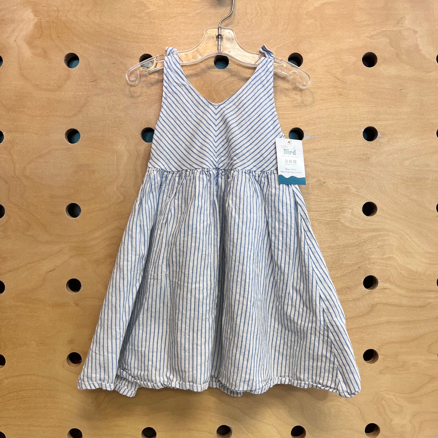 Blue & White Striped Dress