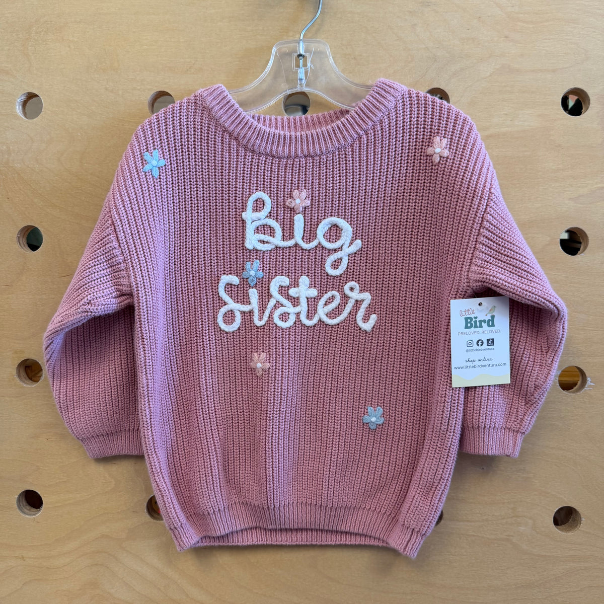 Pink 'Big Sister' Knit Sweater