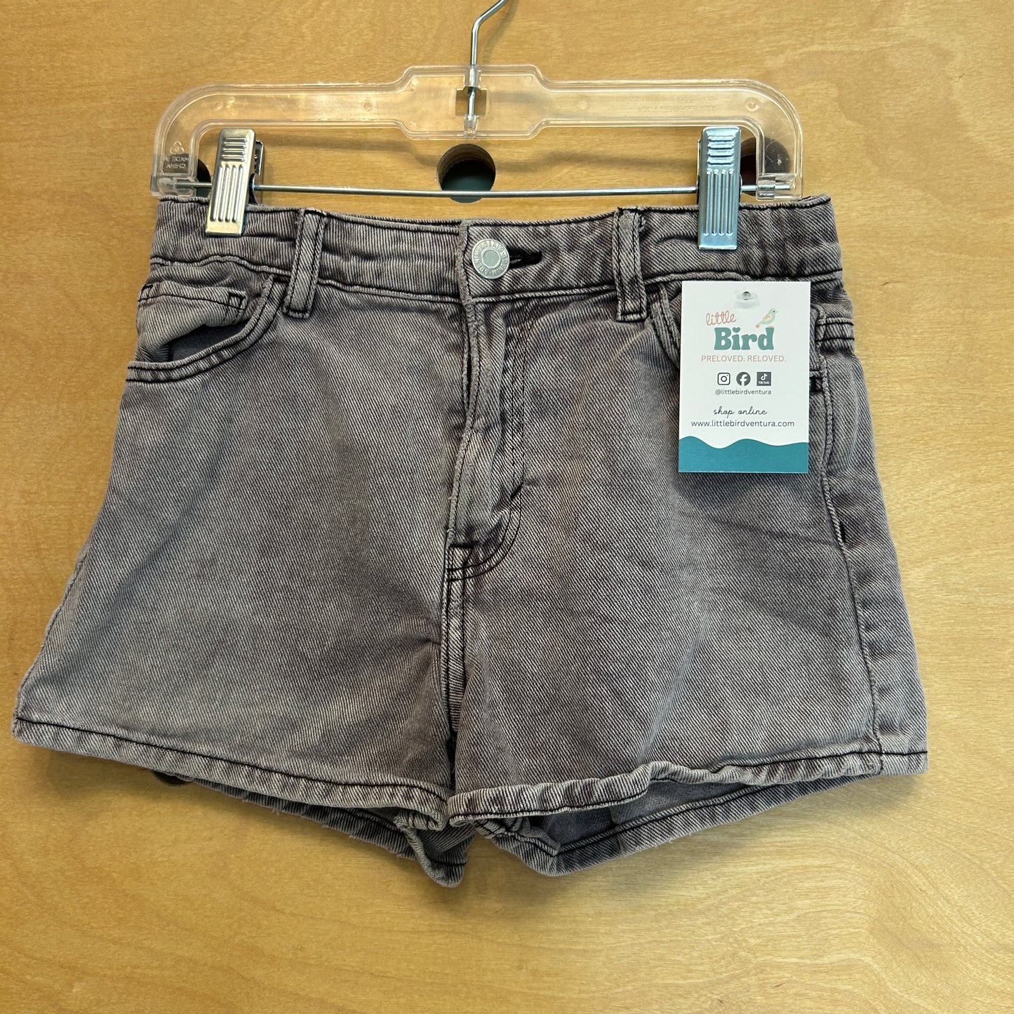 Grey Denim Shorts