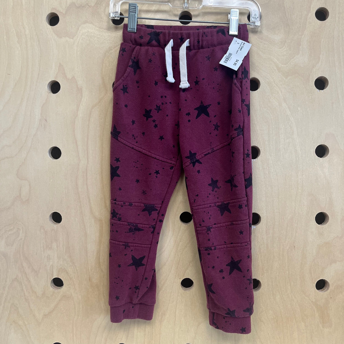 Burgundy Star Joggers