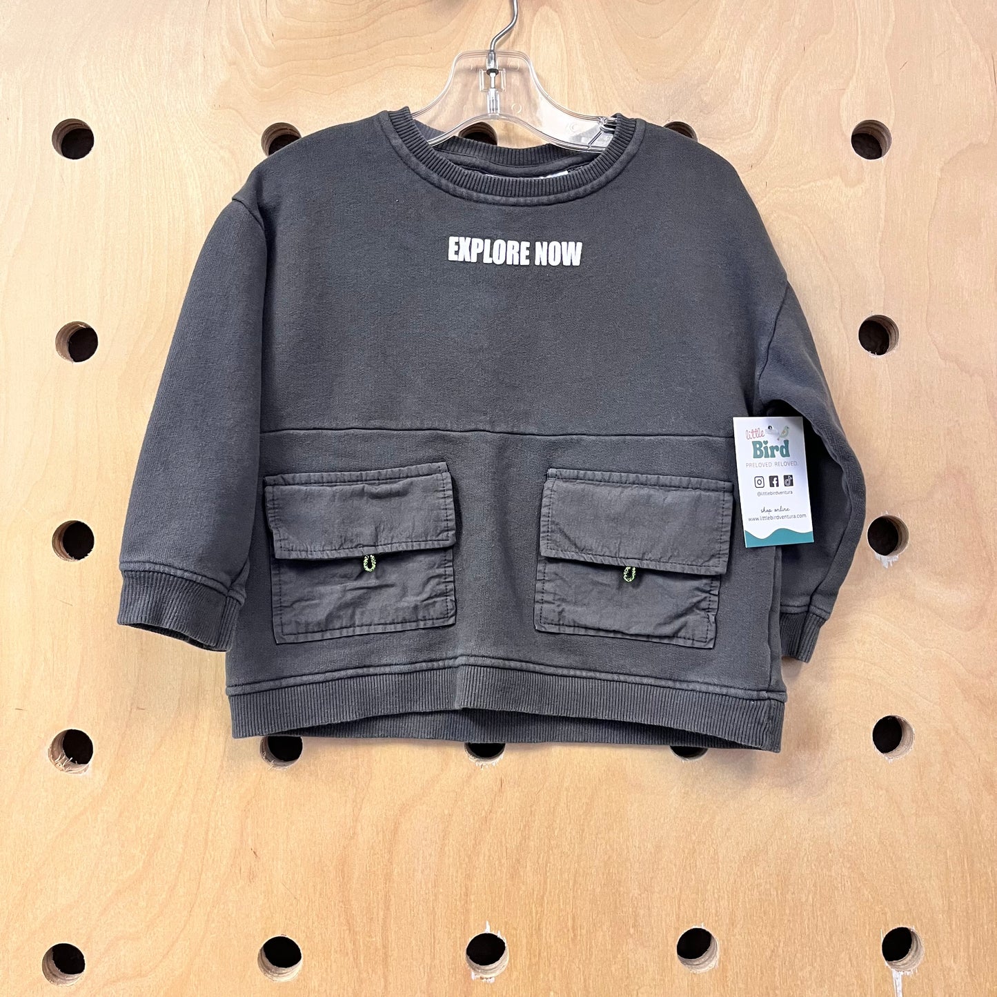 Grey Explore Now Sweatshirt