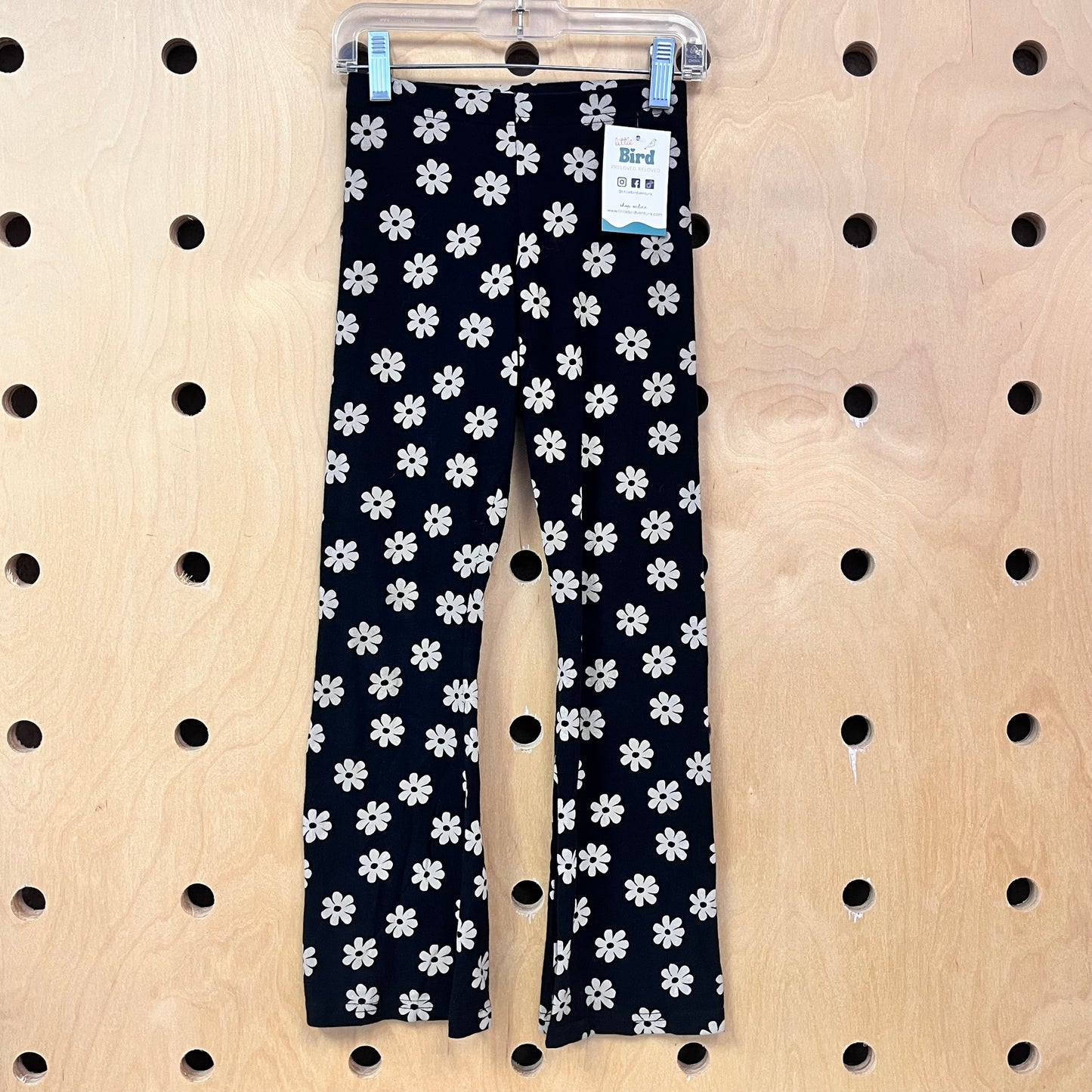 Black Floral Flare Leggings
