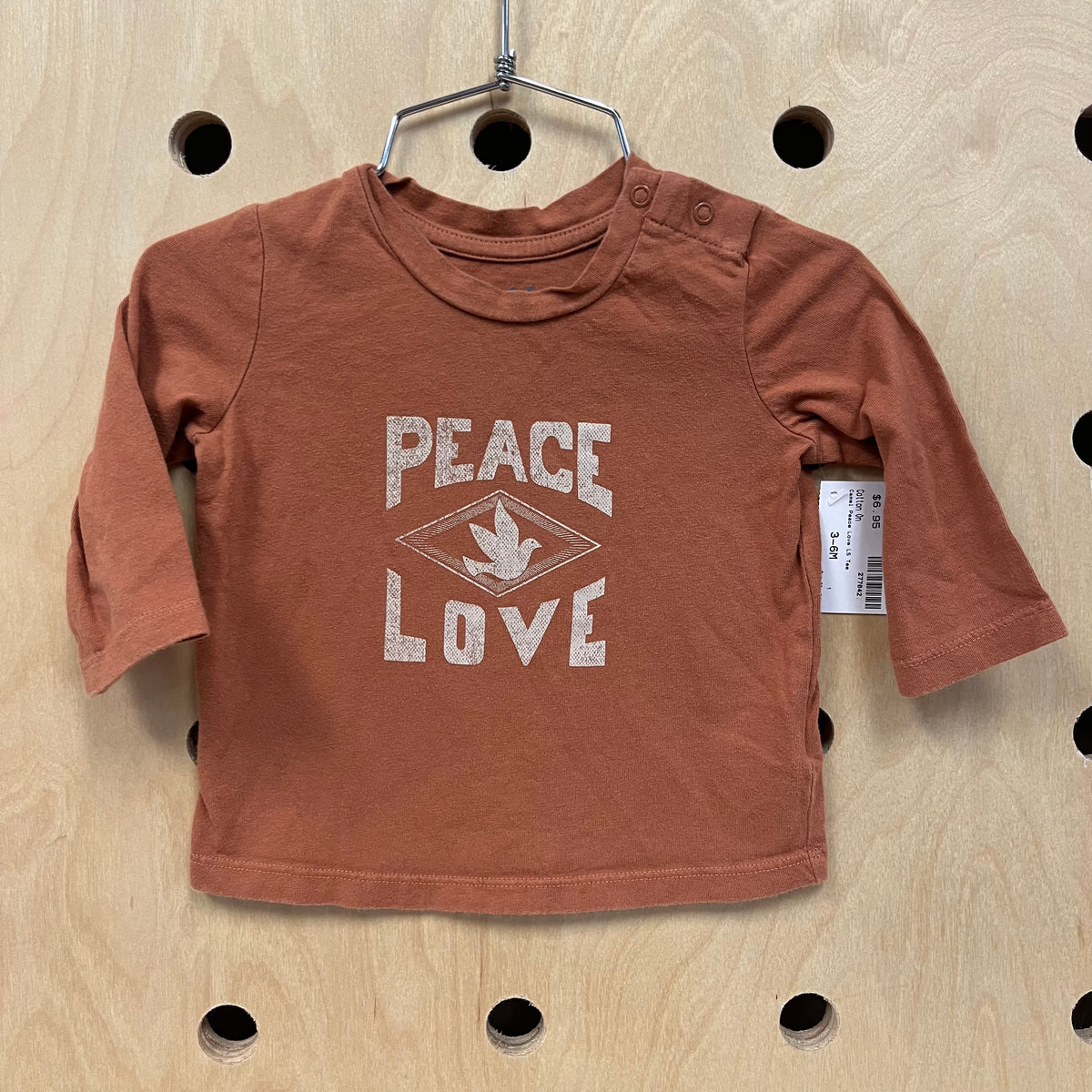Camel Peace Love LS Tee