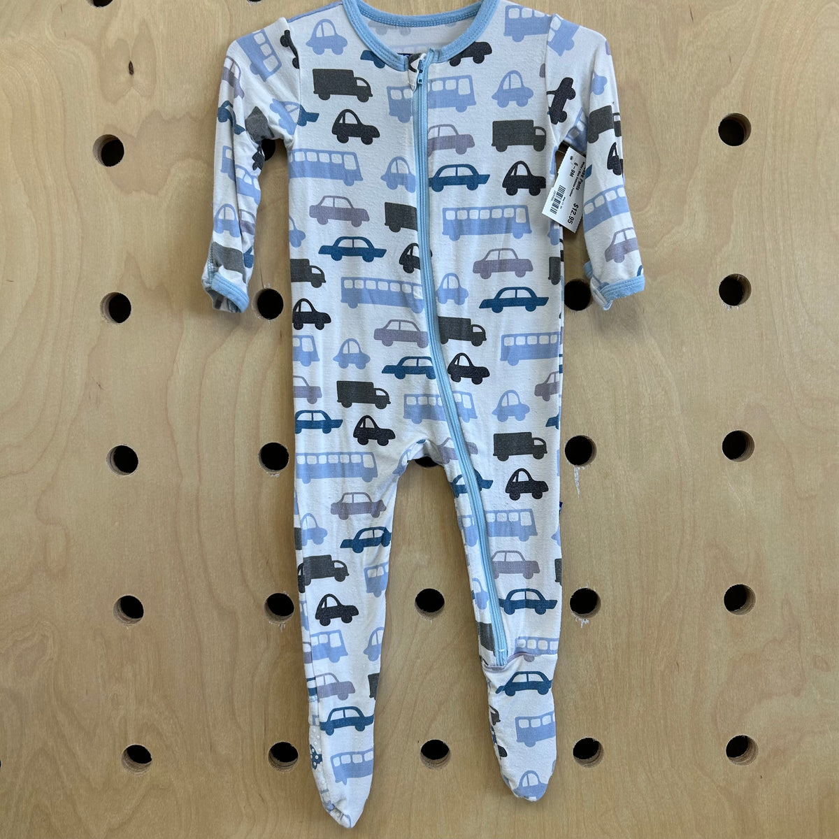 White+Blue Vehicles Footies