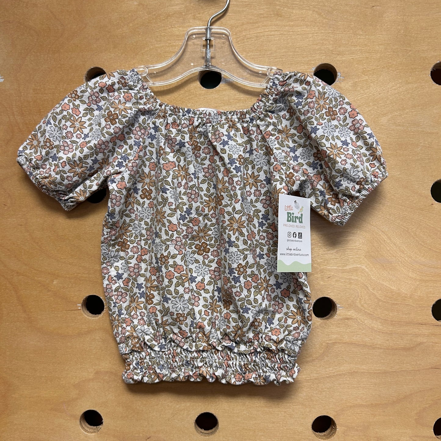Cream Floral Top