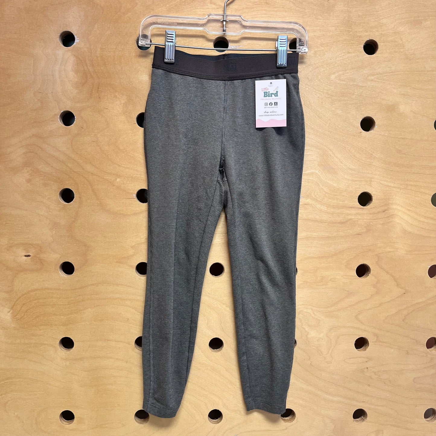 Grey Striped Leggings