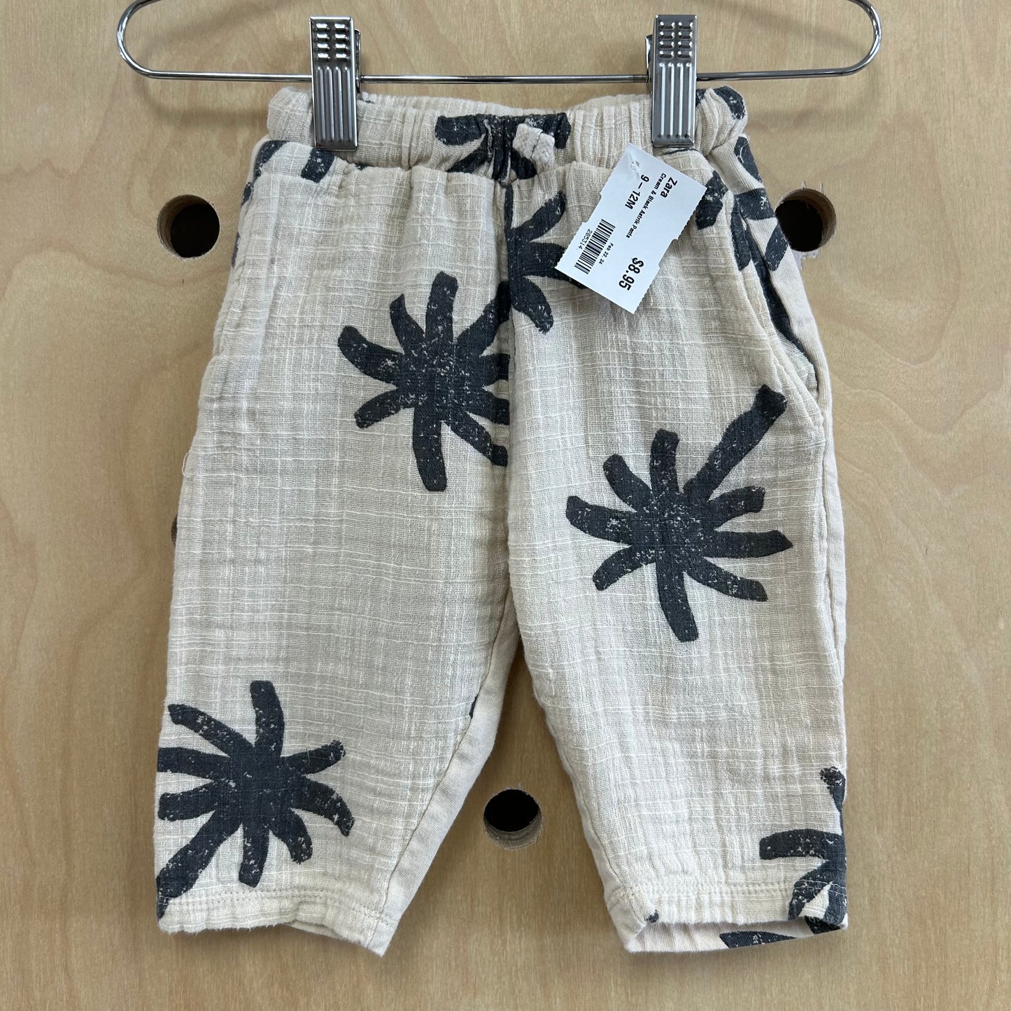 Cream & Black Astrik Pants