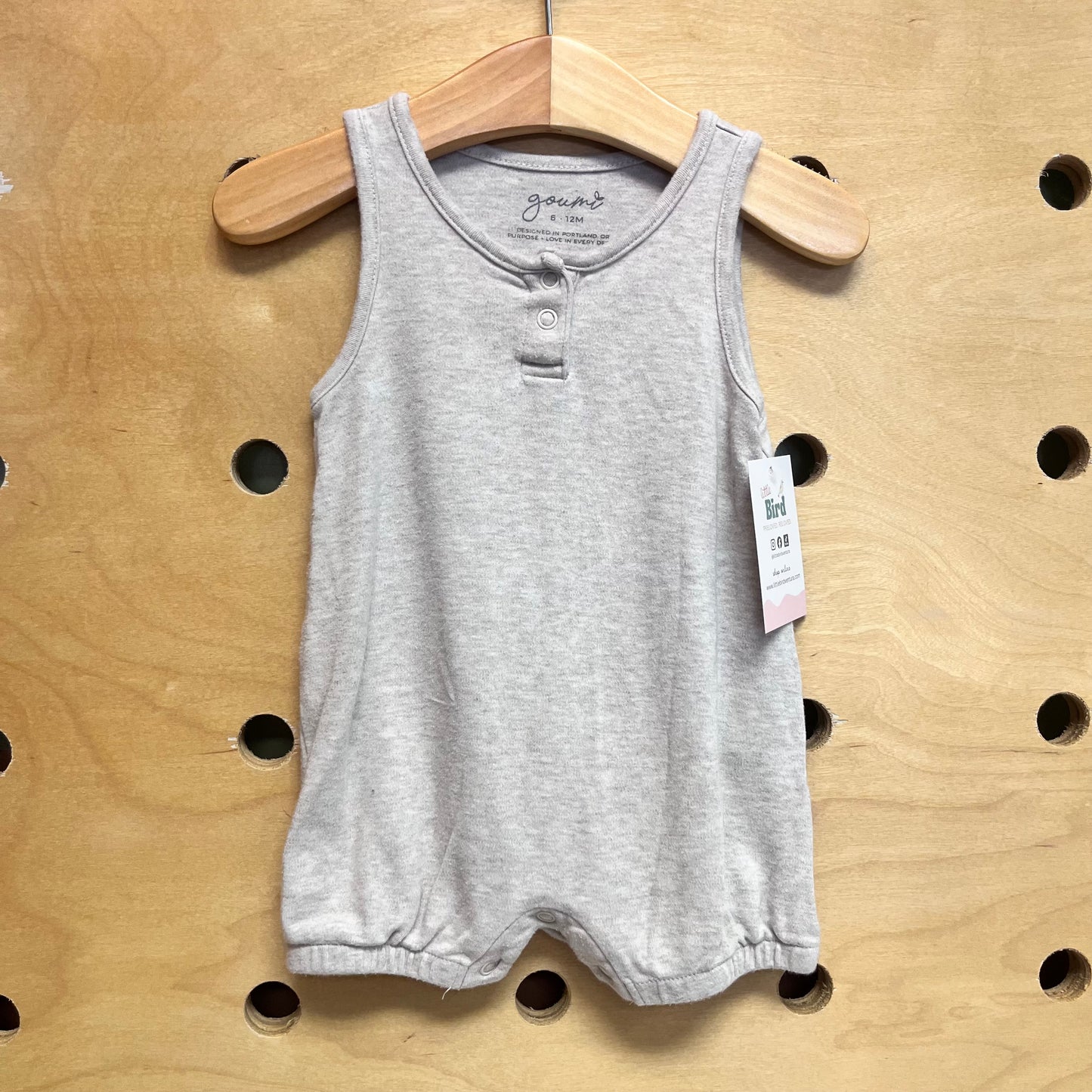 Organic Oatmeal Snap Romper