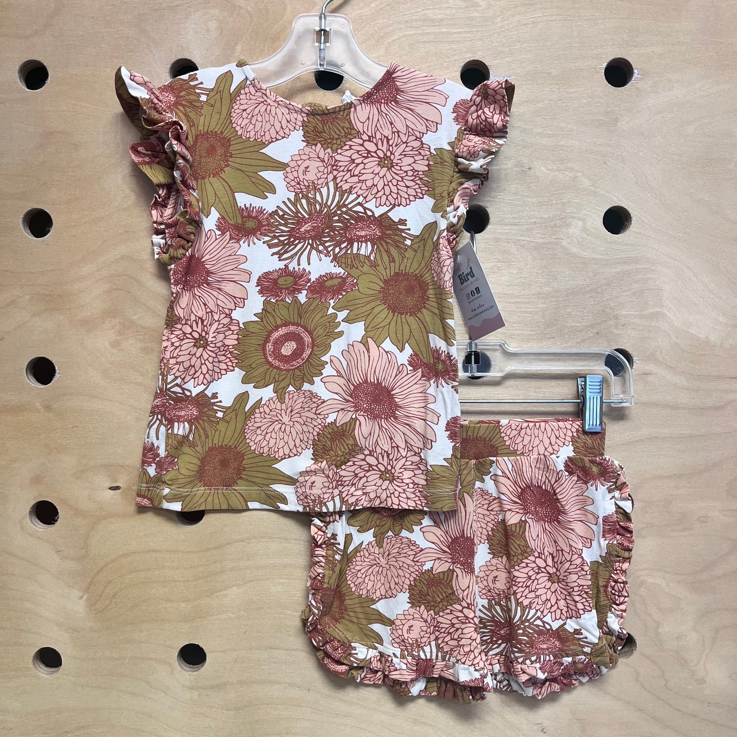 White & Lavender Organic Floral Dress
