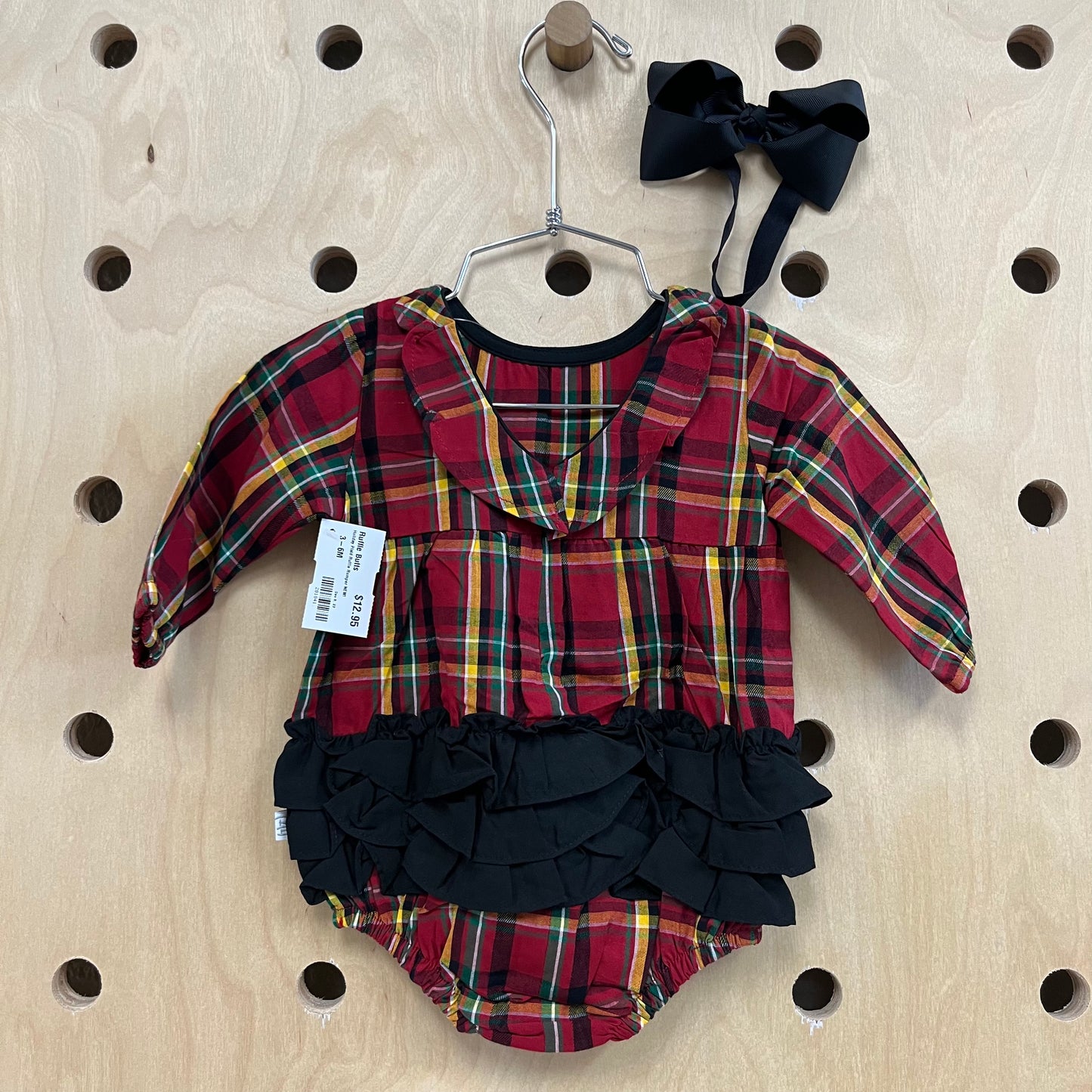 Holiday Plaid Ruffle Romper NEW!